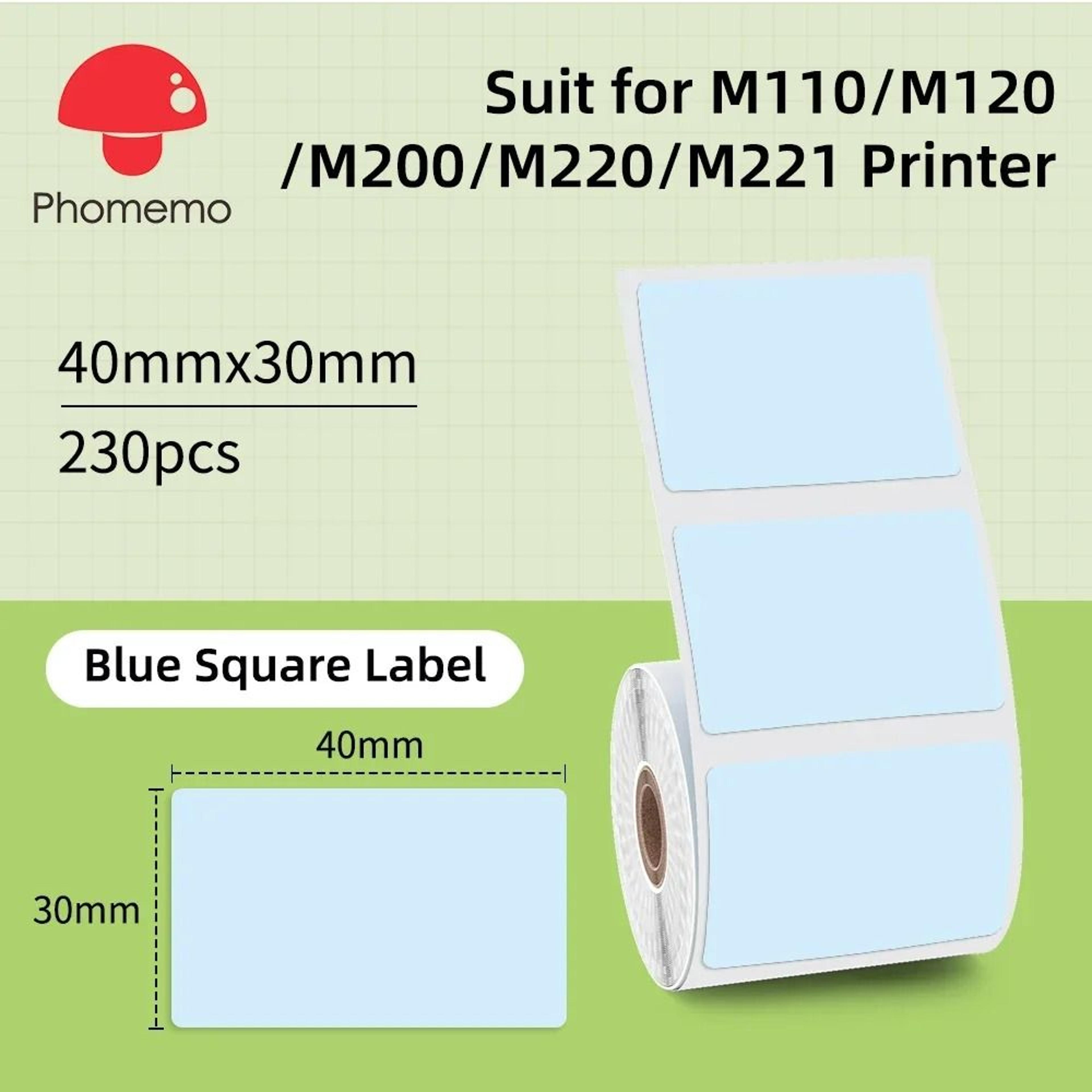 Direct Thermal Label Stickers For Phomemo M110 M220 M221  M120 Mini Portable Printers 2050mm 10