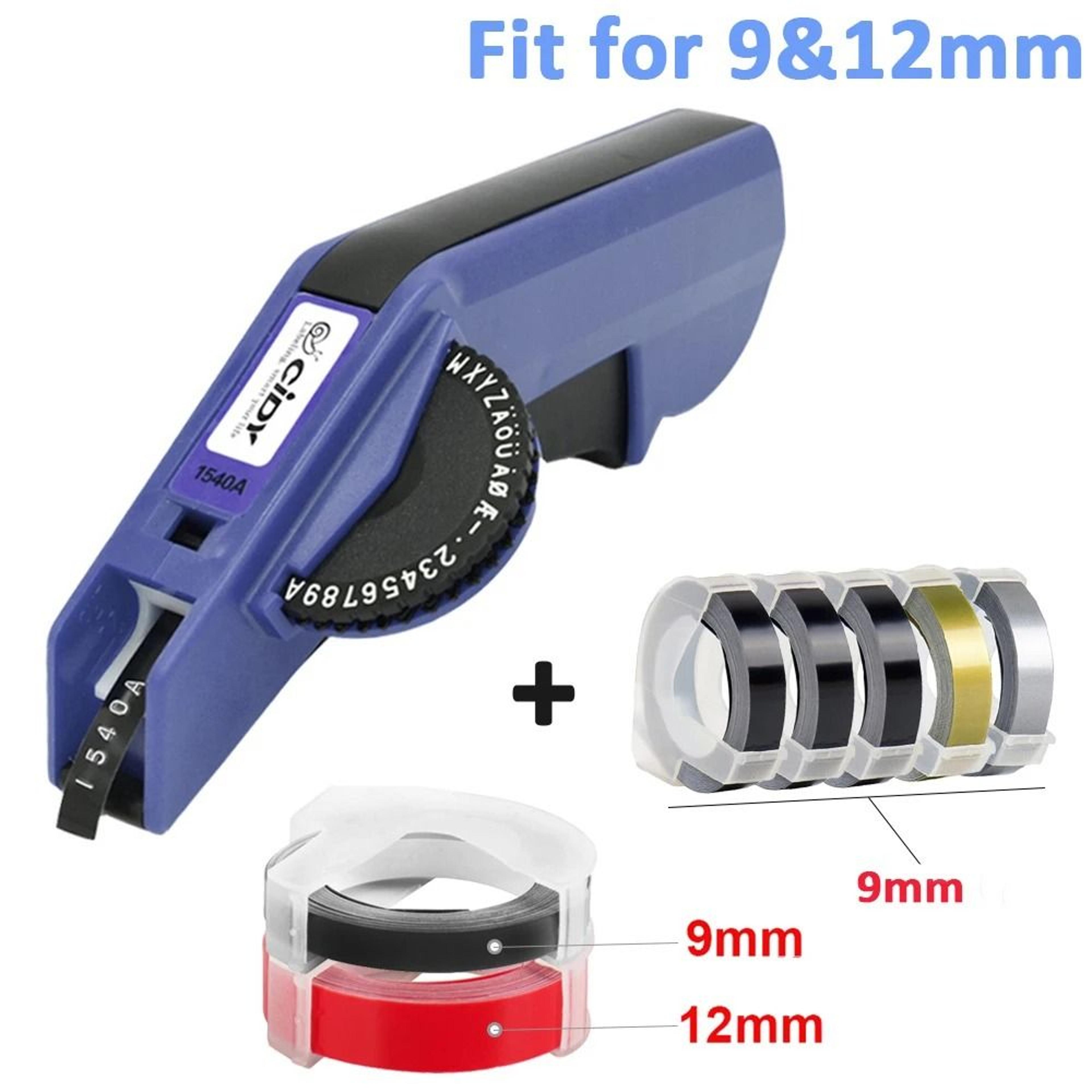 Cidy 1540B Manual 3D Embossing Label Maker Machine With 7 Tapes Set For Dymo 12965 Motex E101 Repla 9