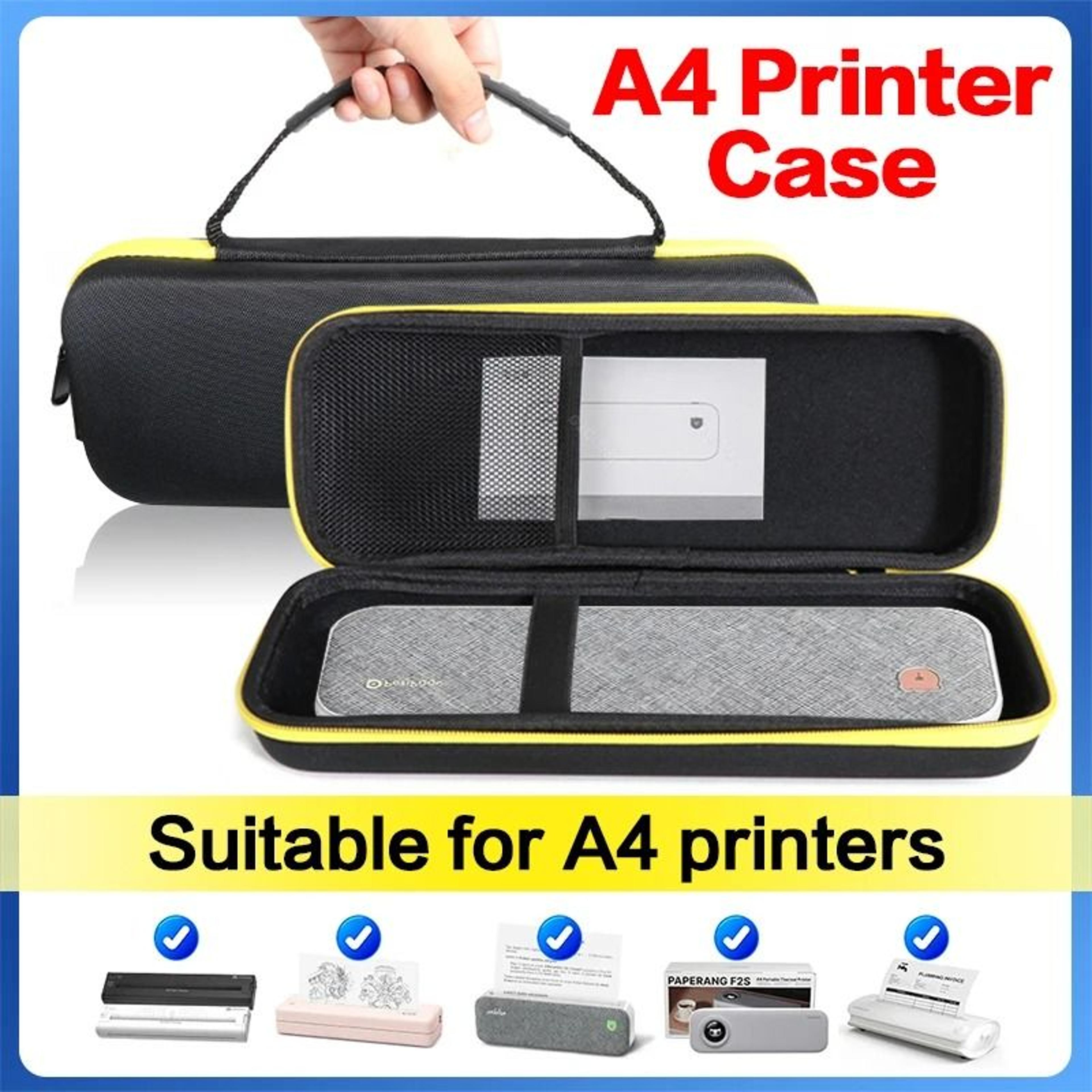 peripage a40 portable a4 thermal printer storage bag & eva hard carrying case for travel