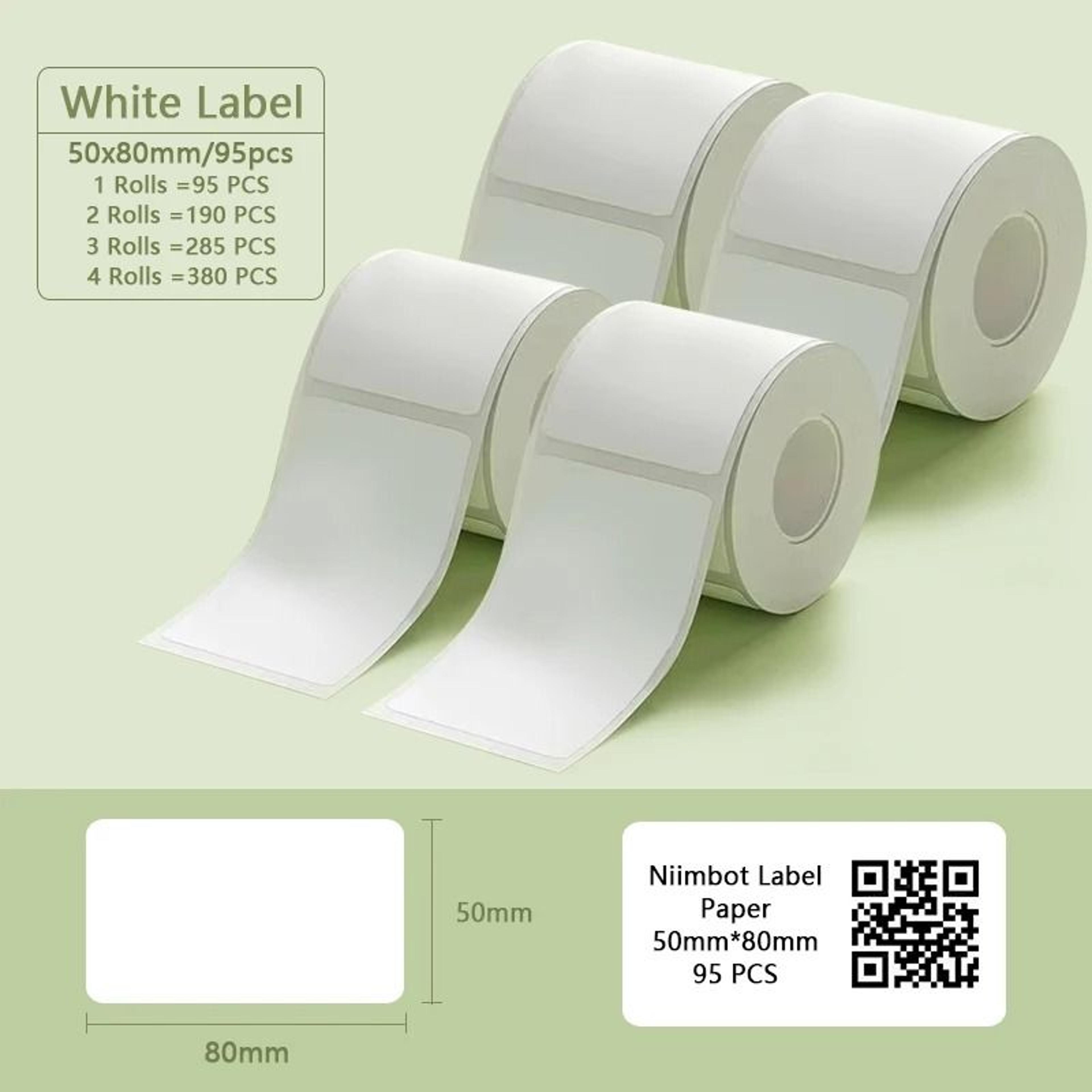 Official Niimbot B1  B21 Waterproof White Thermal Label Paper Rolls Pack 2345 Rolls 16