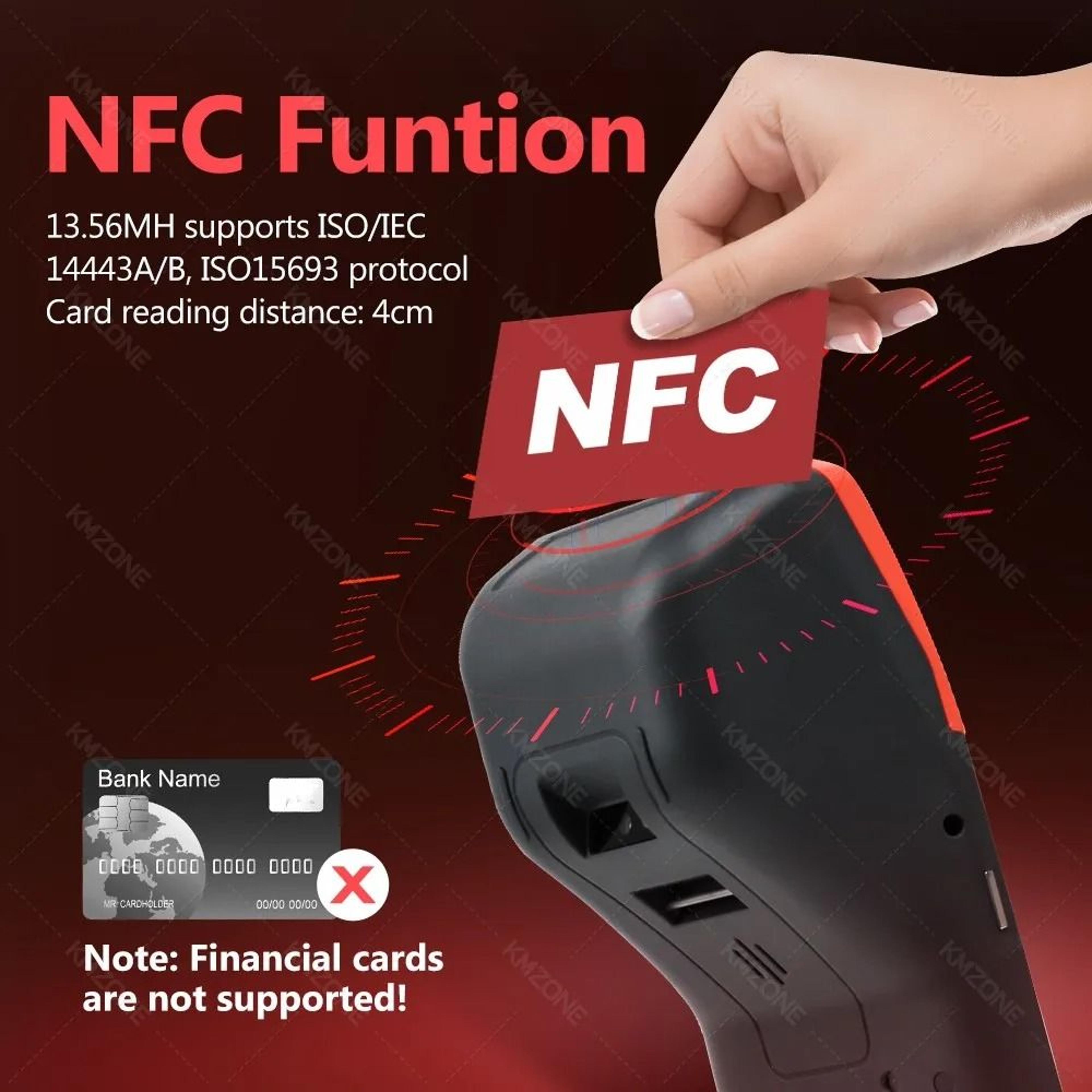 Android PDA Terminal POS Machine 50 Touch Screen Builtin 58mm Thermal Printer WiFi GPS 3