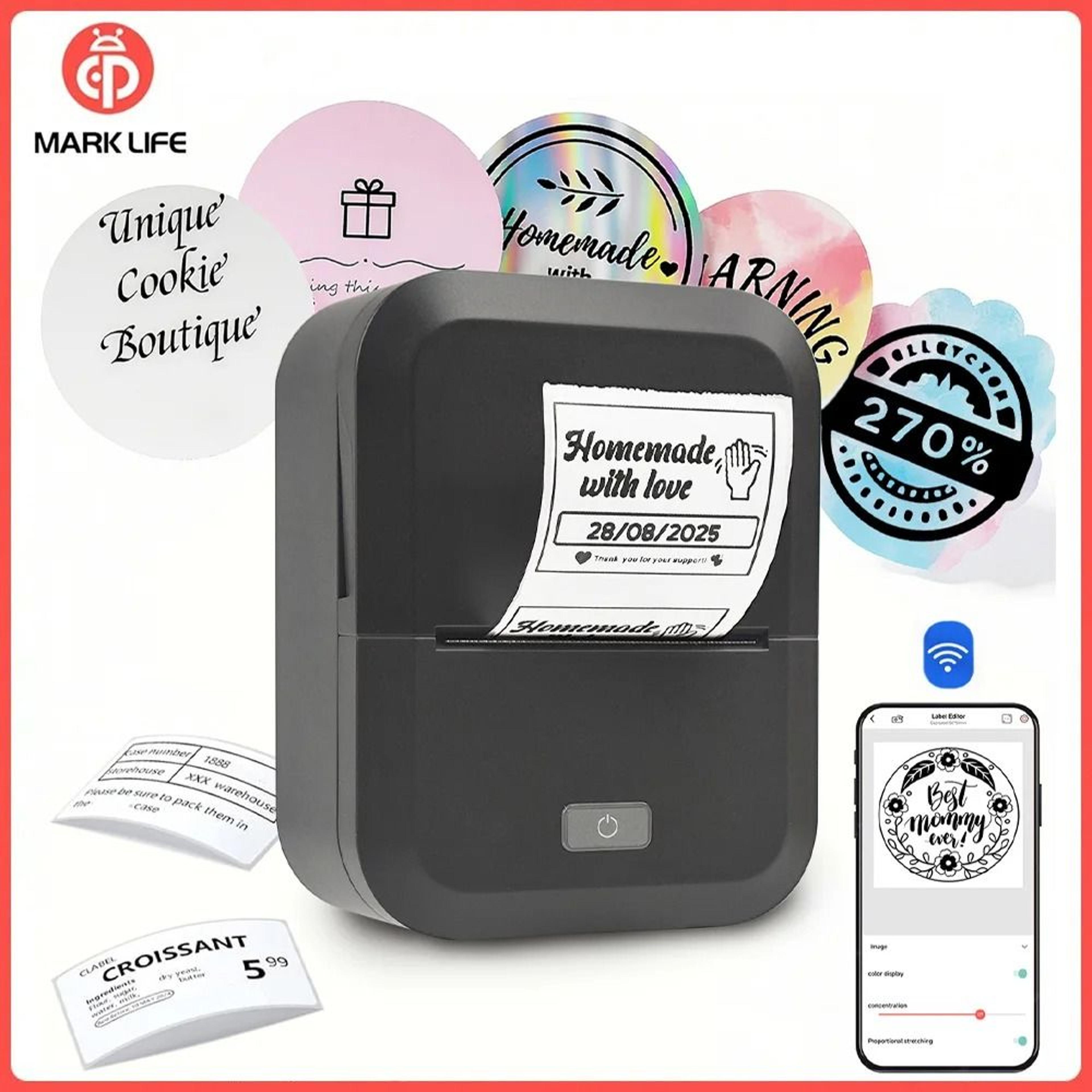 marklife x2 thermal label printer wireless pocket sticker maker machine compatible with mobile phone