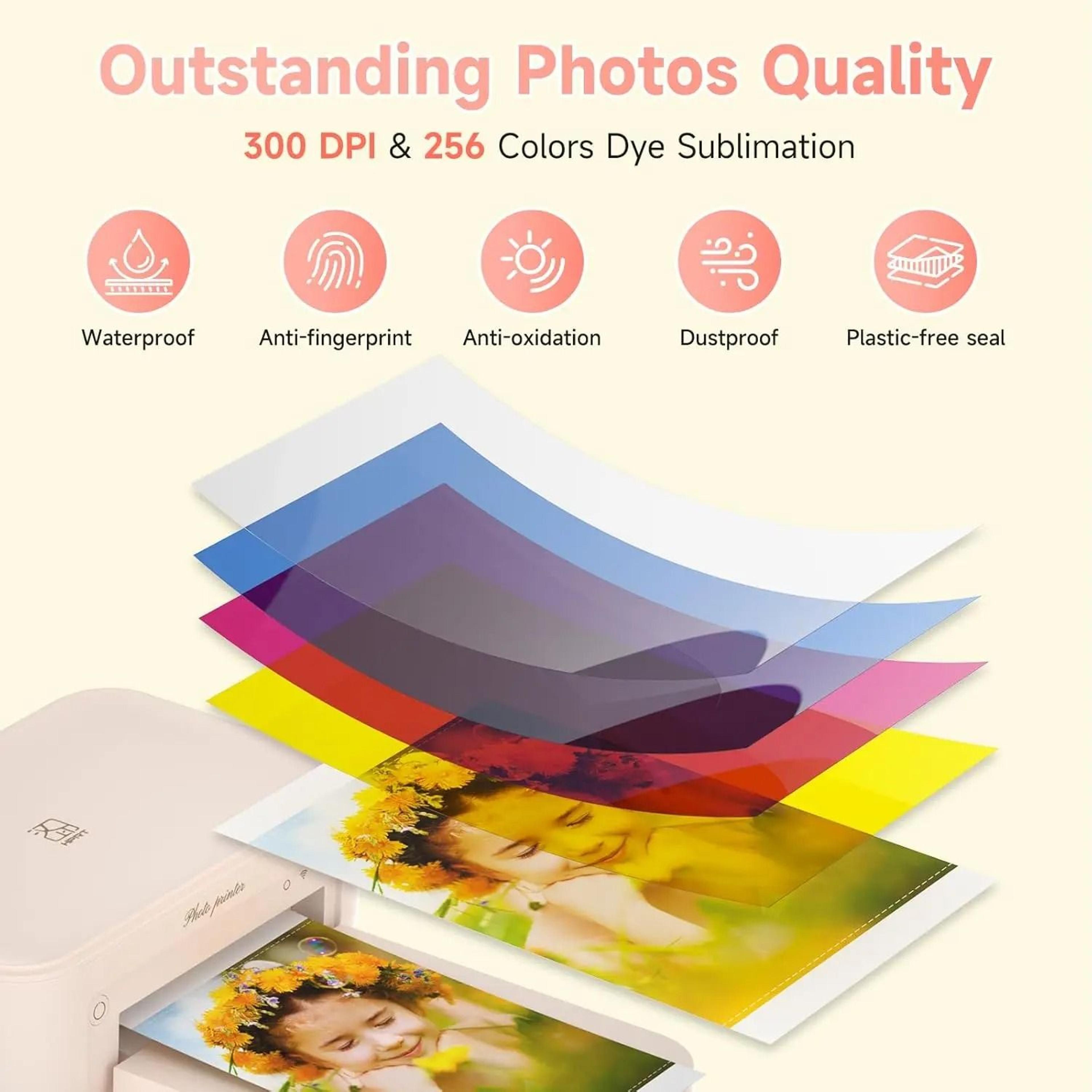 HPRT 4x6 WiFi Wireless Photo Printer Thermal DyeSublimation Portable Picture Maker With Photo Paper 2