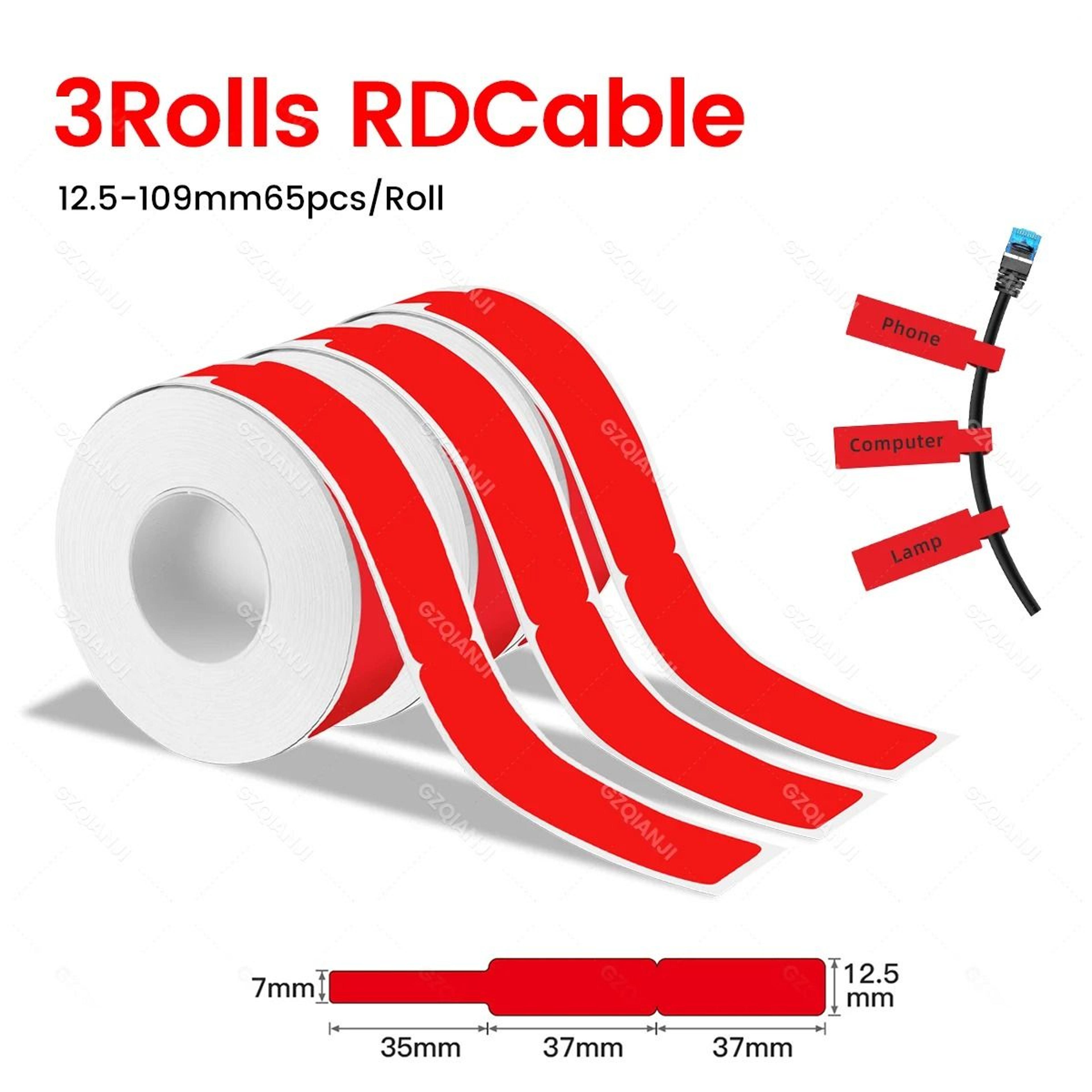 Mini Thermal Label Tape Roll Set 1215mm Waterproof Adhesive Stickers For P15 Label Printer 14