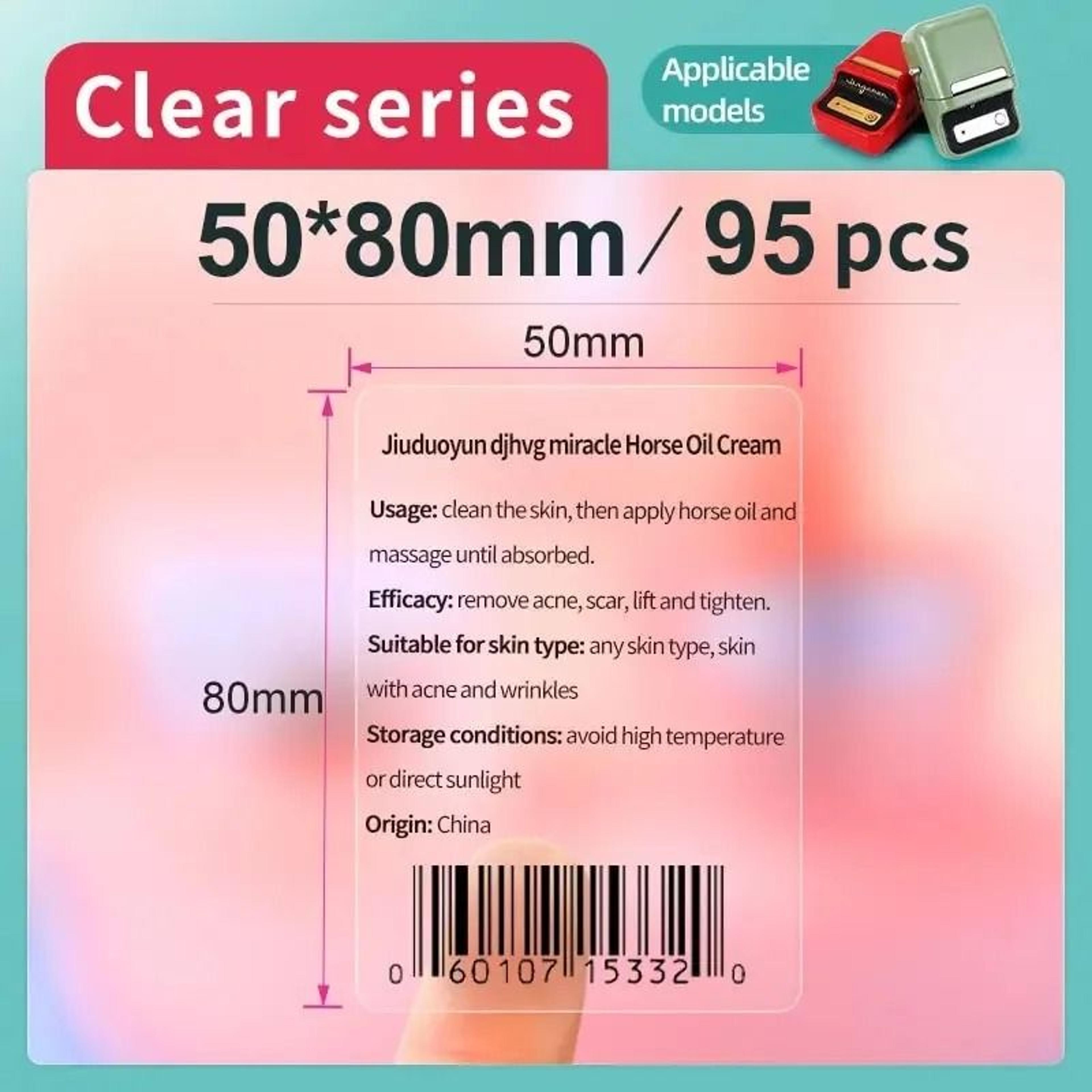Niimbot B1 B21 Official Transparent Thermal Label Sticker Rolls 11