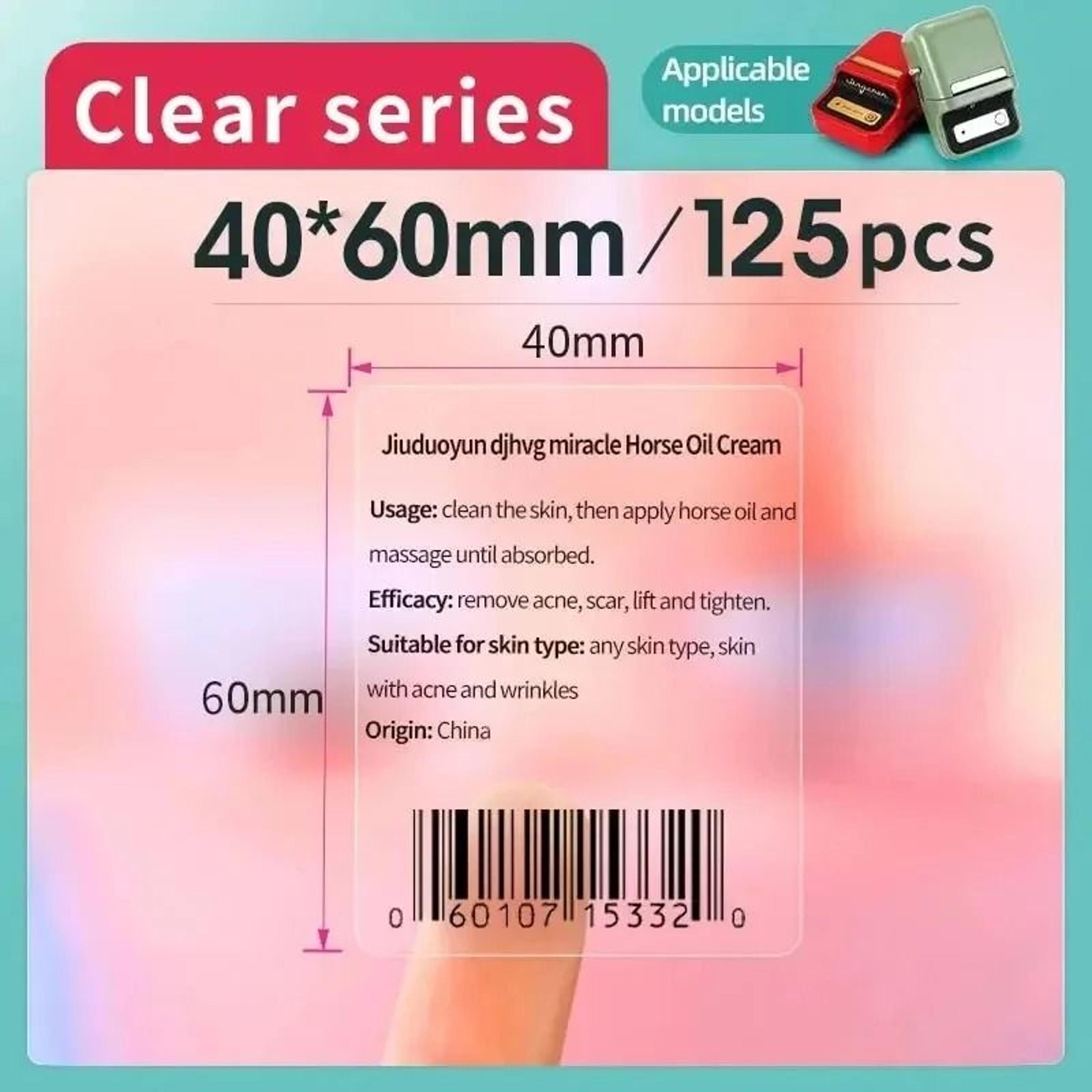 Niimbot Transparent Thermal Label Stickers Waterproof Roll For B1  B21 Printer 6