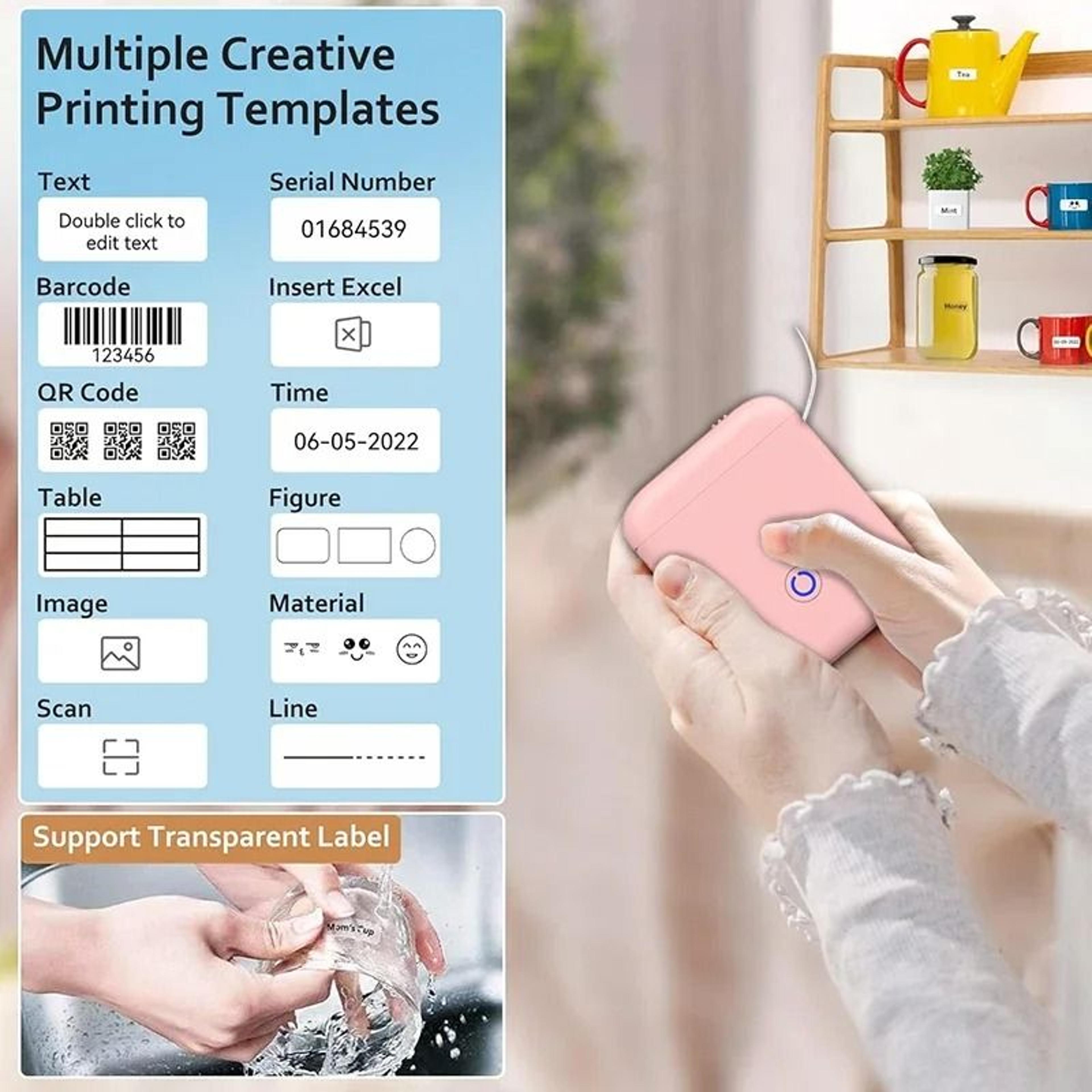 P11 Wireless Bluetooth Mini Thermal Label Maker Continuous Sticker Printer For Home Office  Kitchen 2
