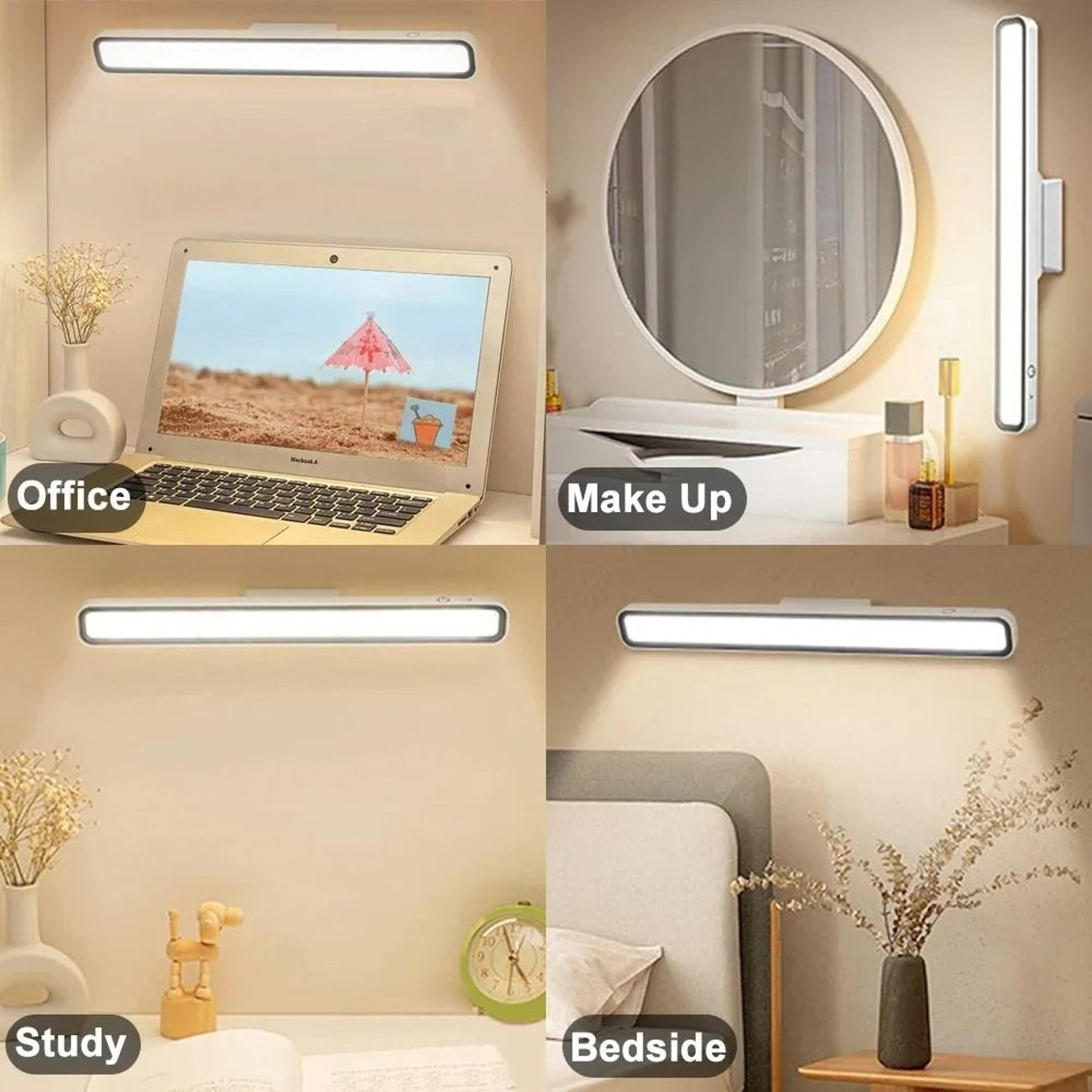 Magnetic Hanging LED Desk Lamp USB Rechargeable Stepless Dimming Reading  Night Light 5