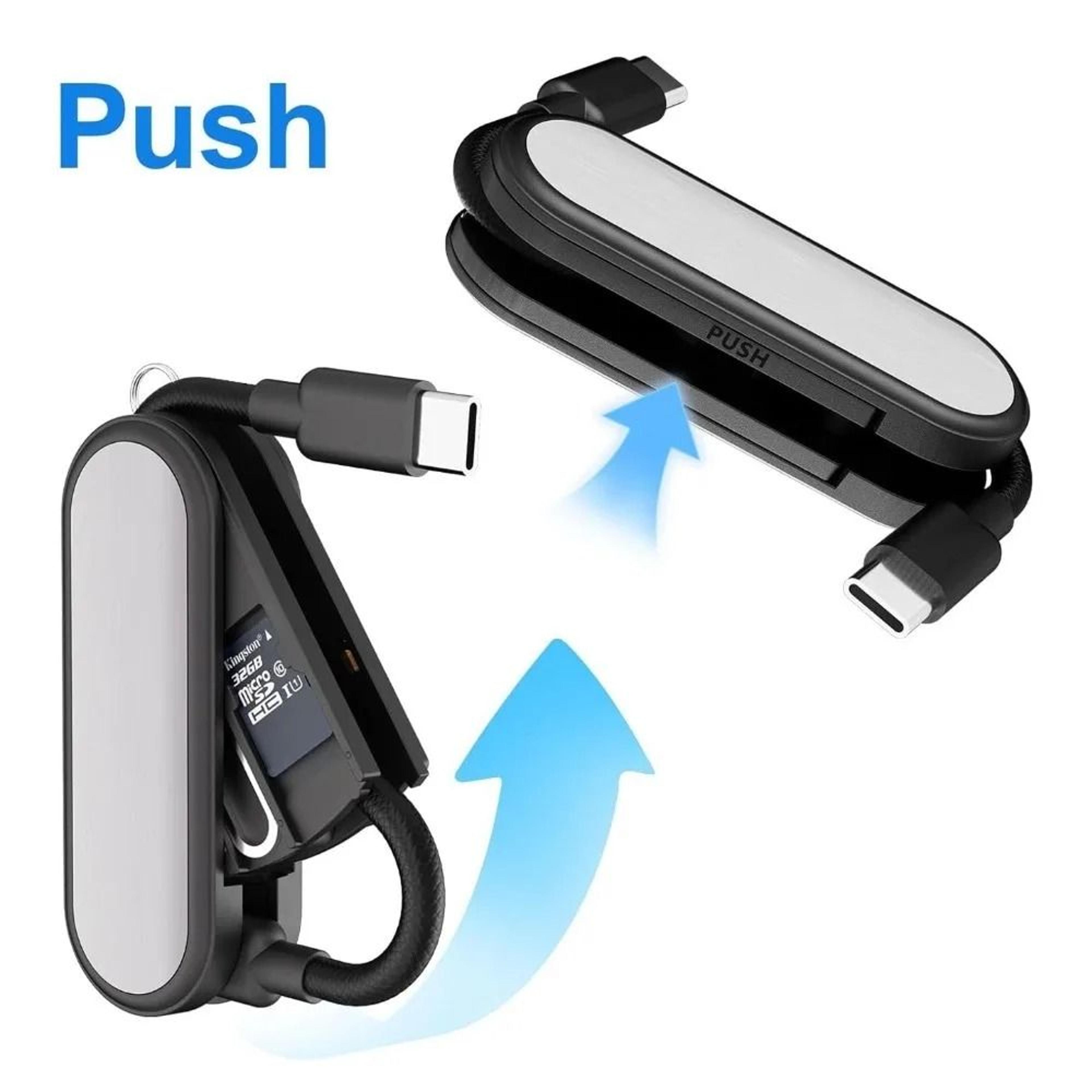 BUDI 65W USBC To USBC Fast Charging Cable With SIM Card Removal Pin  Memory Card Storage Case 3