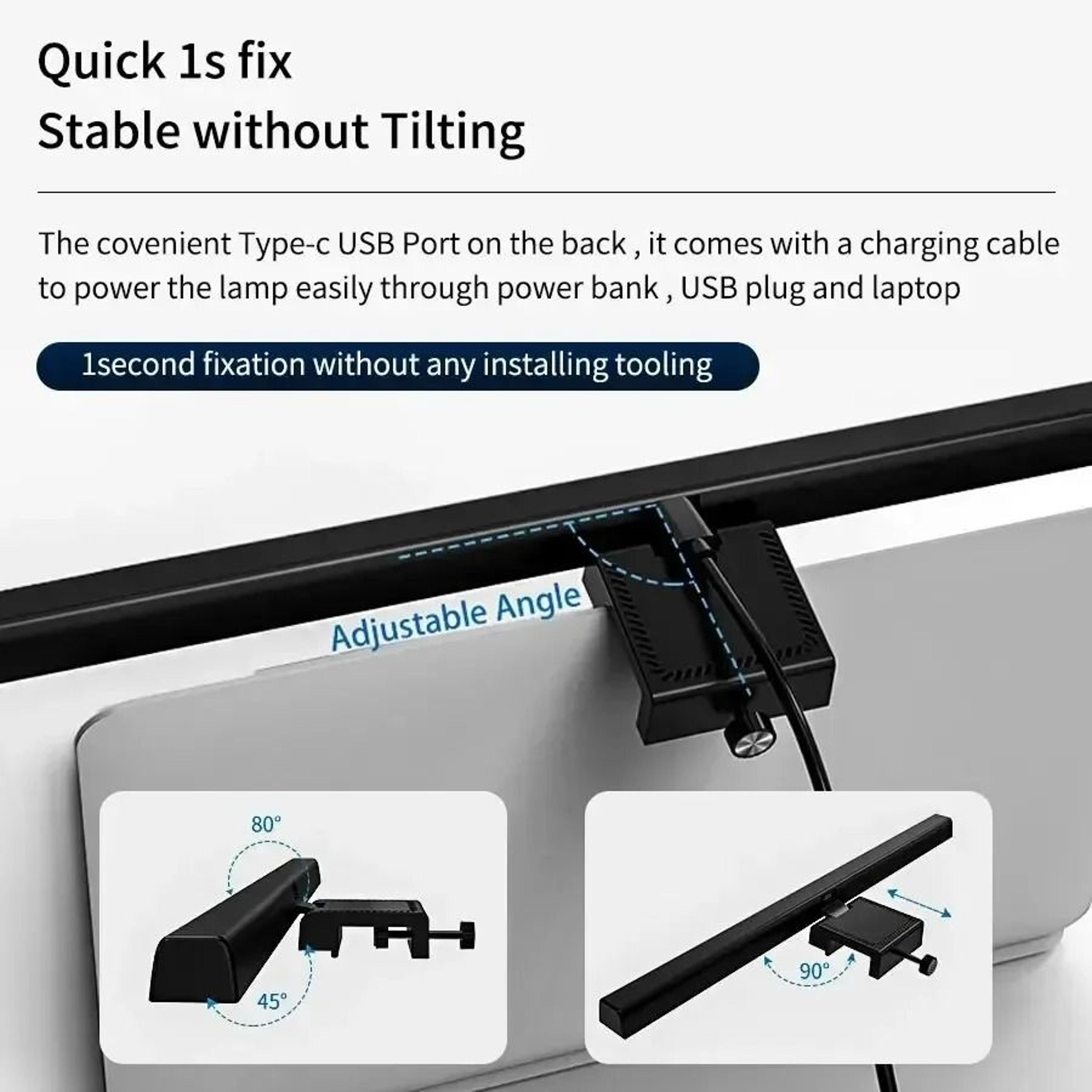 Computer Monitor Light Bar LED Screen Hanging Desk Lamp Dimmable EyeCaring Task Light 5
