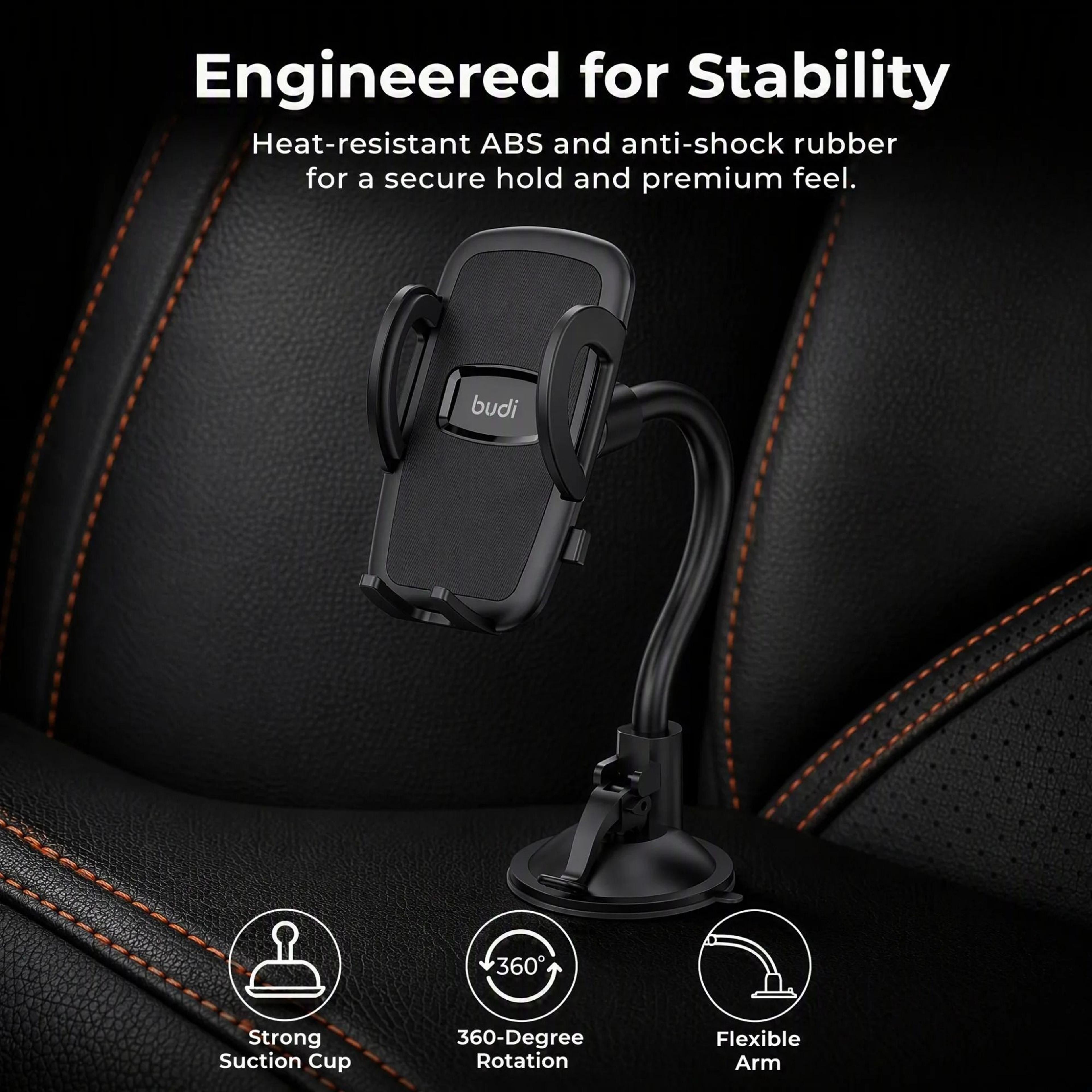 Universal 2in1 Car Phone Mount  360 Rotatable Dashboard  Windshield Suction Cup Phone Holder 2