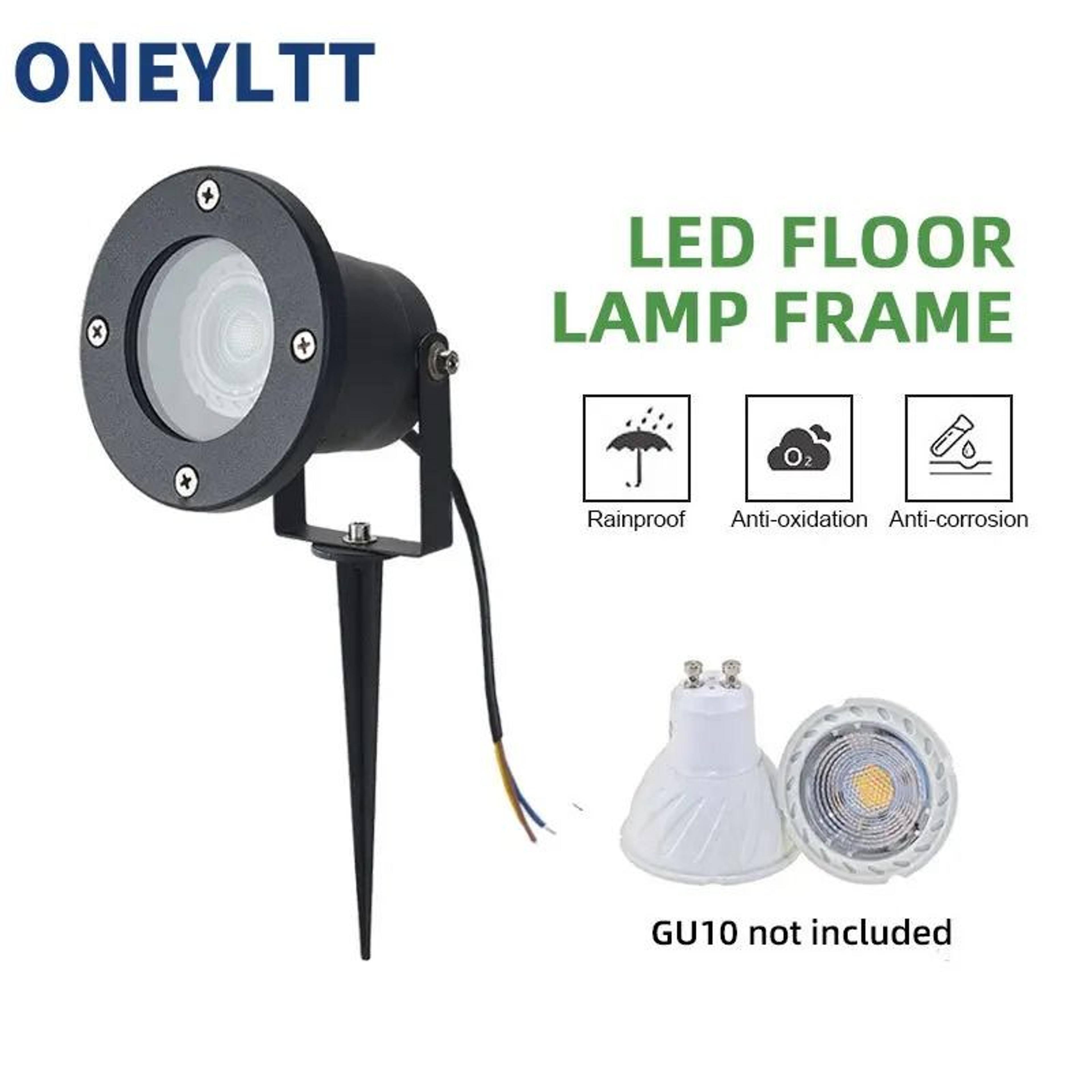 outdoor waterproof gu10 mr16 garden spike spotlight – landscape lawn & pathway lamp