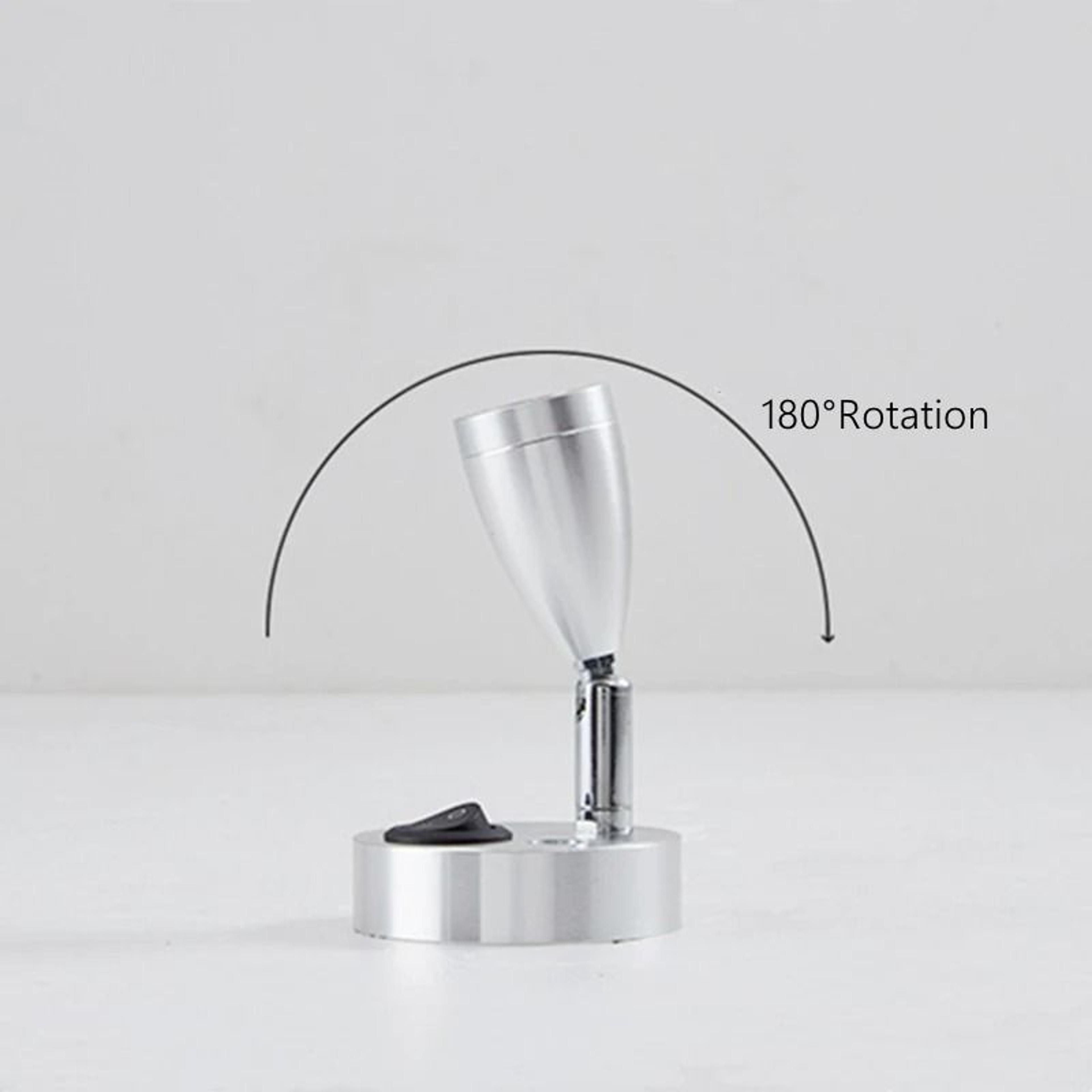 DC 12V LED RV Reading Spotlight  3W Aluminum Adjustable Wall Lamp With Switch 2