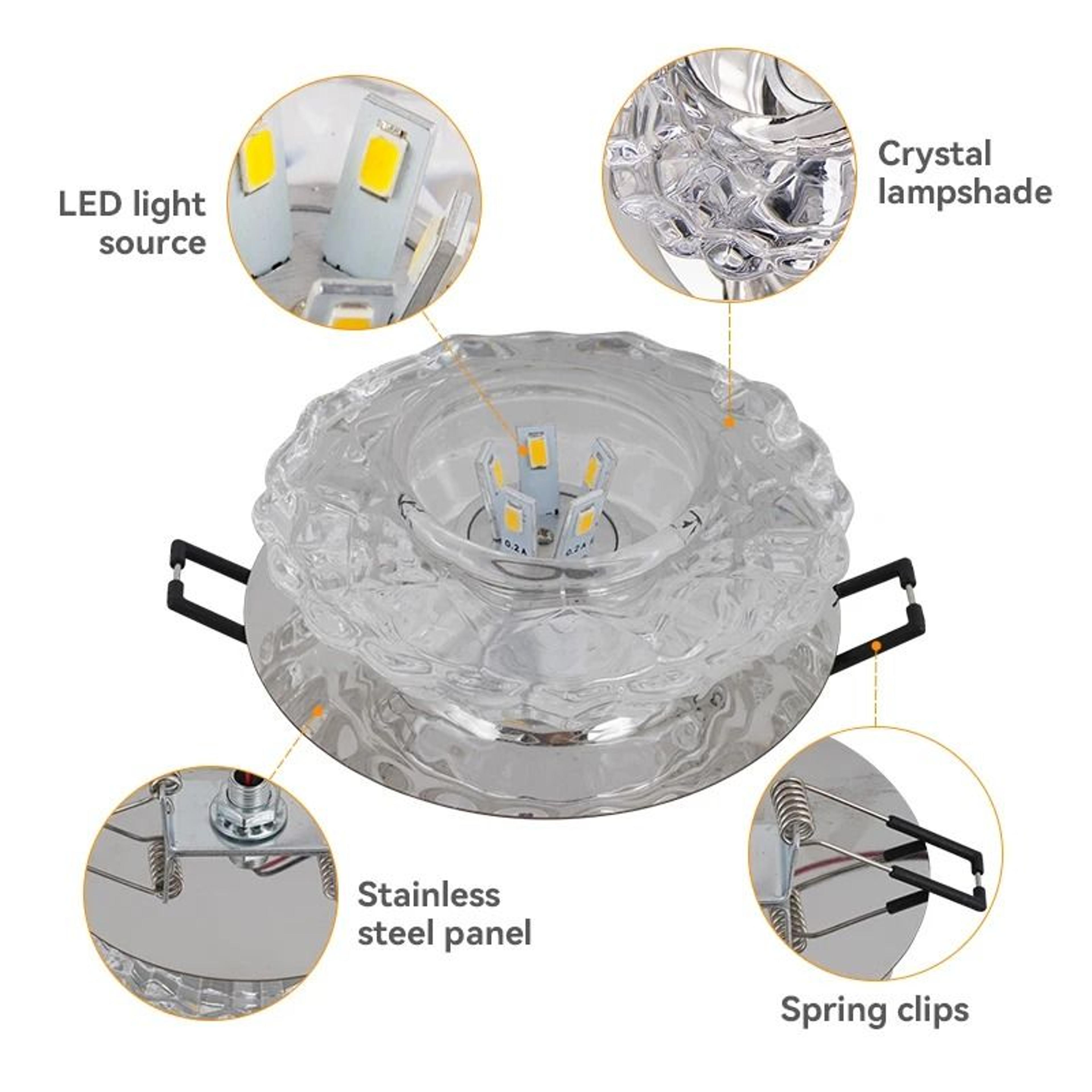 Modern Crystal FlushMount LED Ceiling Lamp  Luxury Mini Corridor  Balcony Light 4