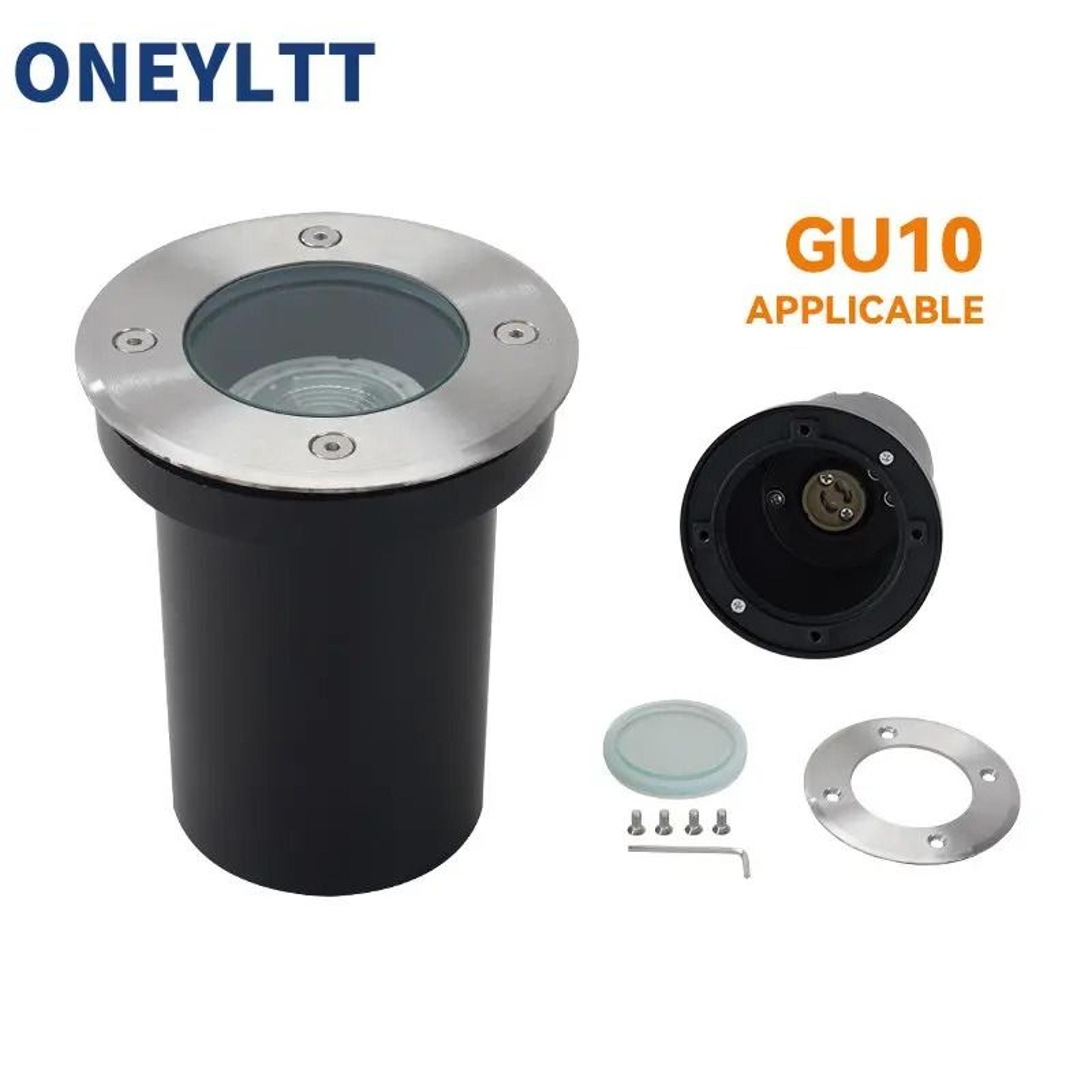 waterproof outdoor gu10 mr16 in-ground well light – stainless steel buried spot fixture