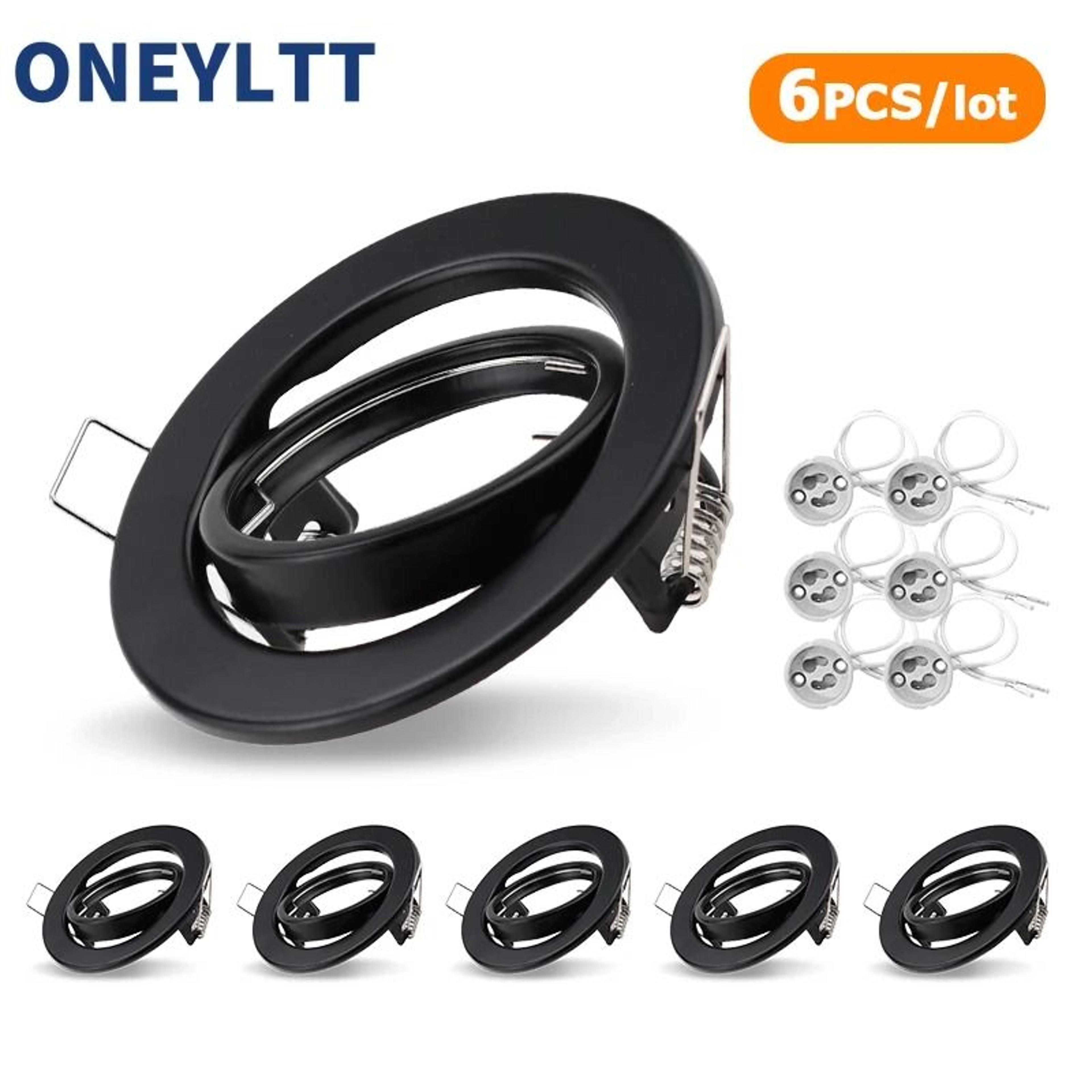 adjustable recessed gu10 mr16 spotlight frame – 70mm cutout ceiling downlight holder