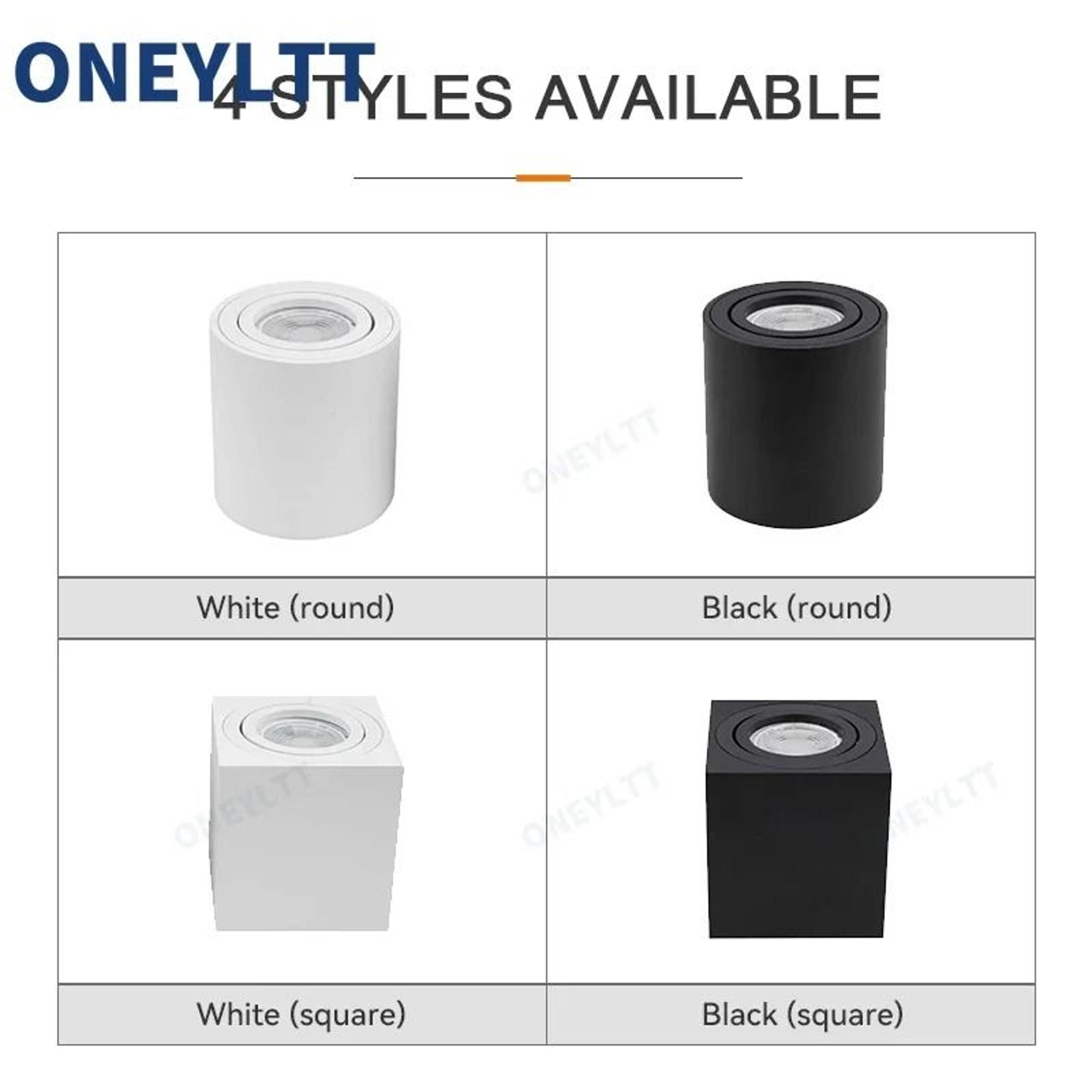 Modern SurfaceMounted Round GU10 Ceiling Spotlight Fixture  Cylindrical Downlight 2