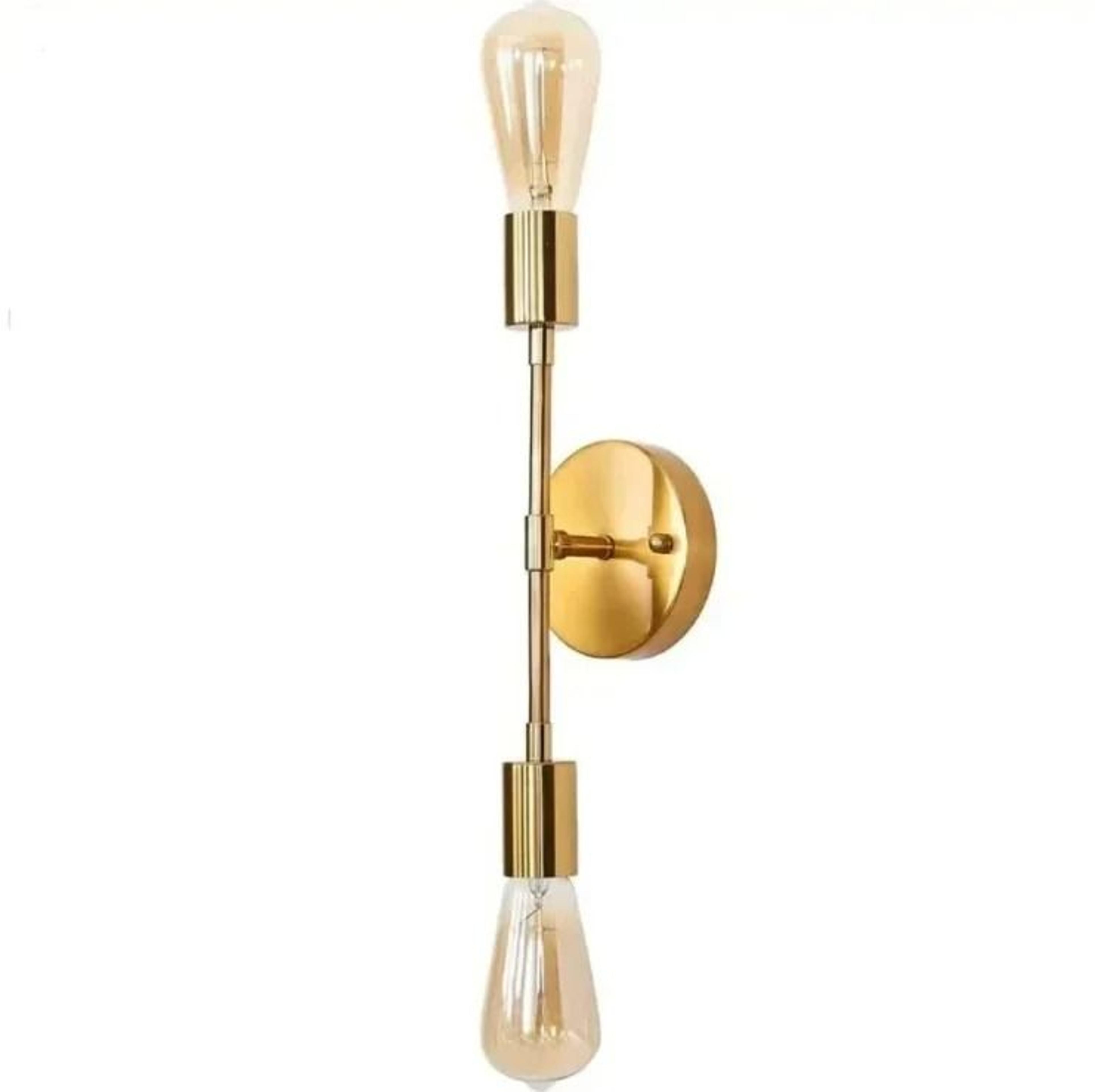 Modern Golden DualHead Wall Sconce  Minimalist E27 Double Light Fixture For Bedroom  Corridor 6