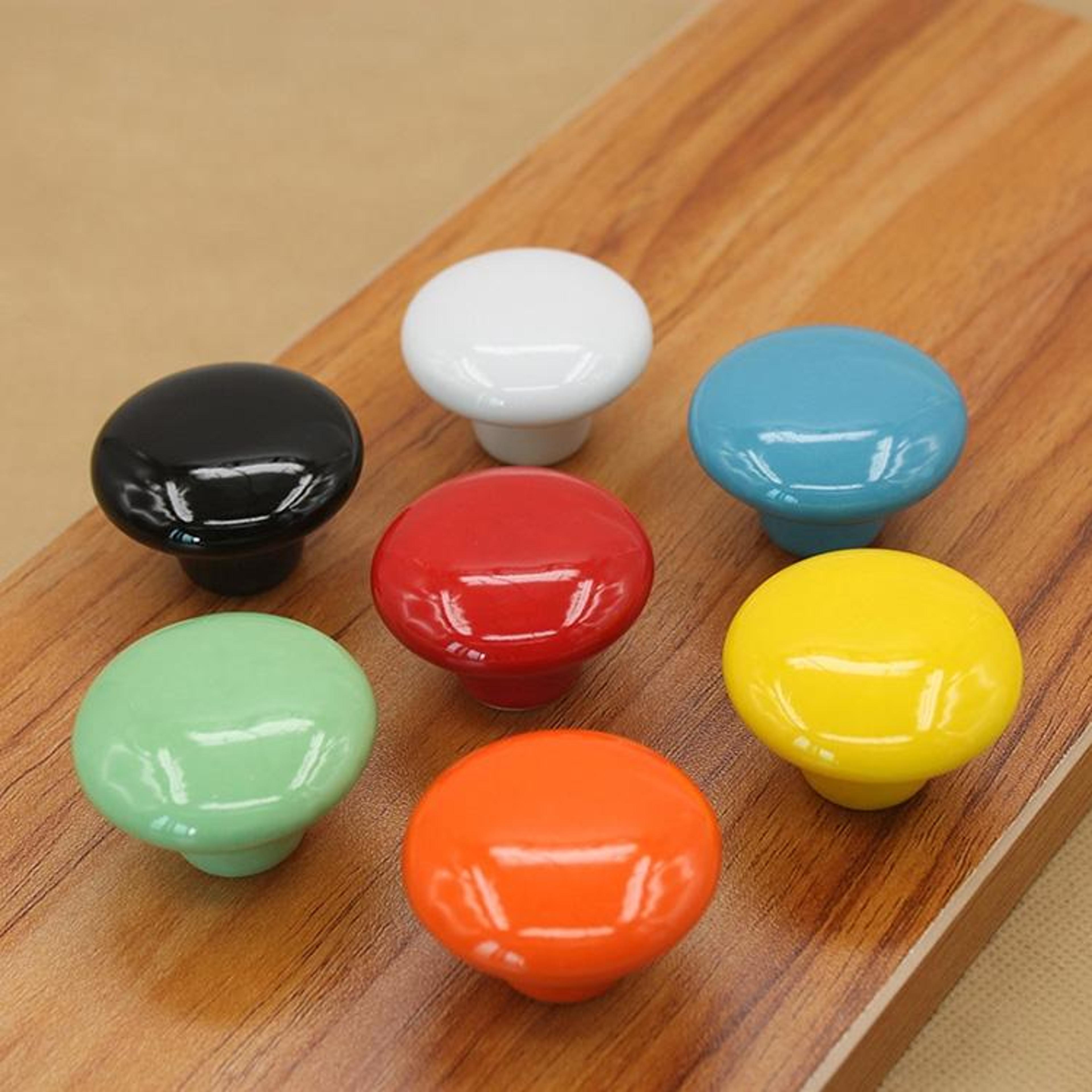 Orange Ceramic Cabinet Knob Drawer Handle Modern Literary Furniture Hardware Accent 3