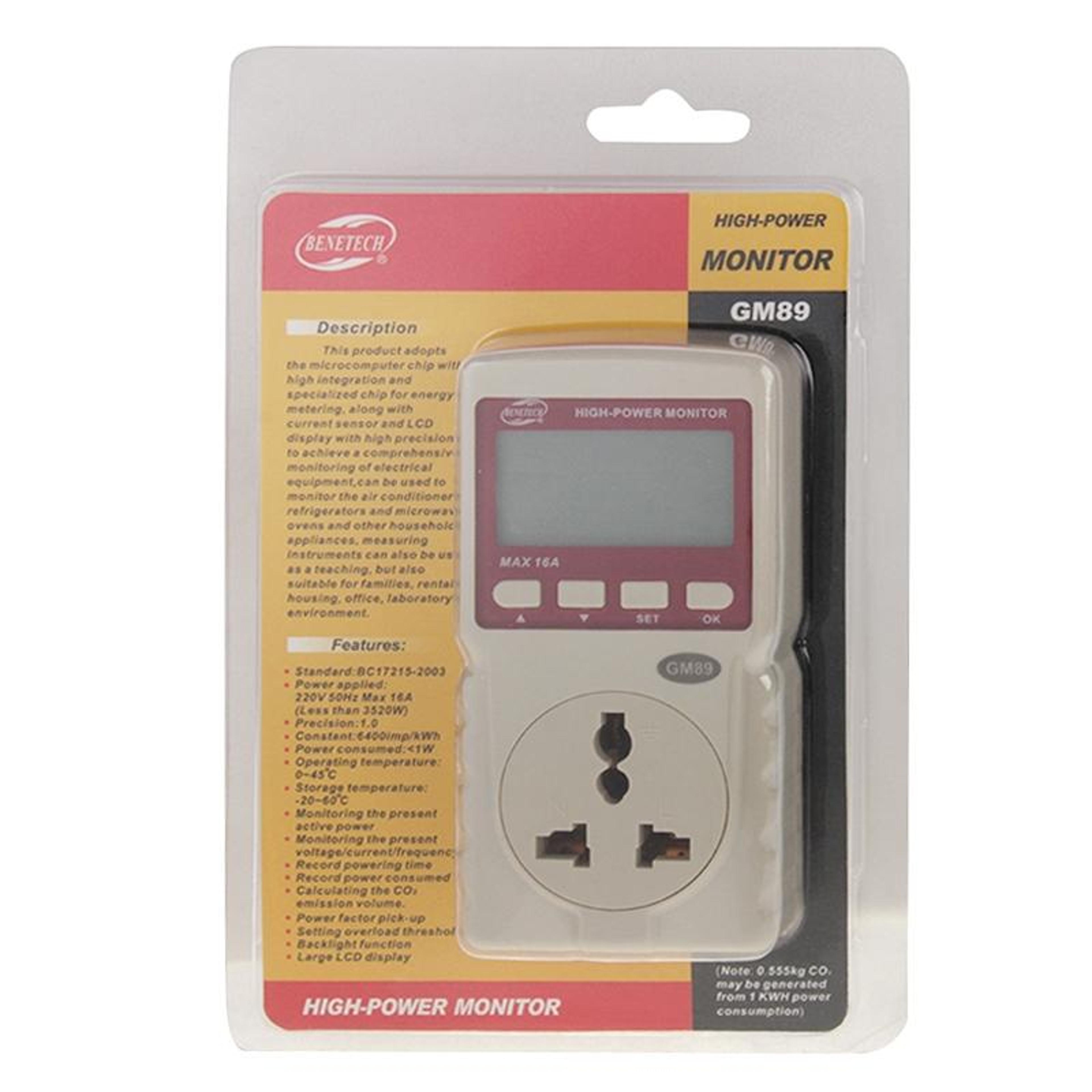 High Power Energy Consumption Monitor Plug US Power Meter For Home Electricity Usage 7