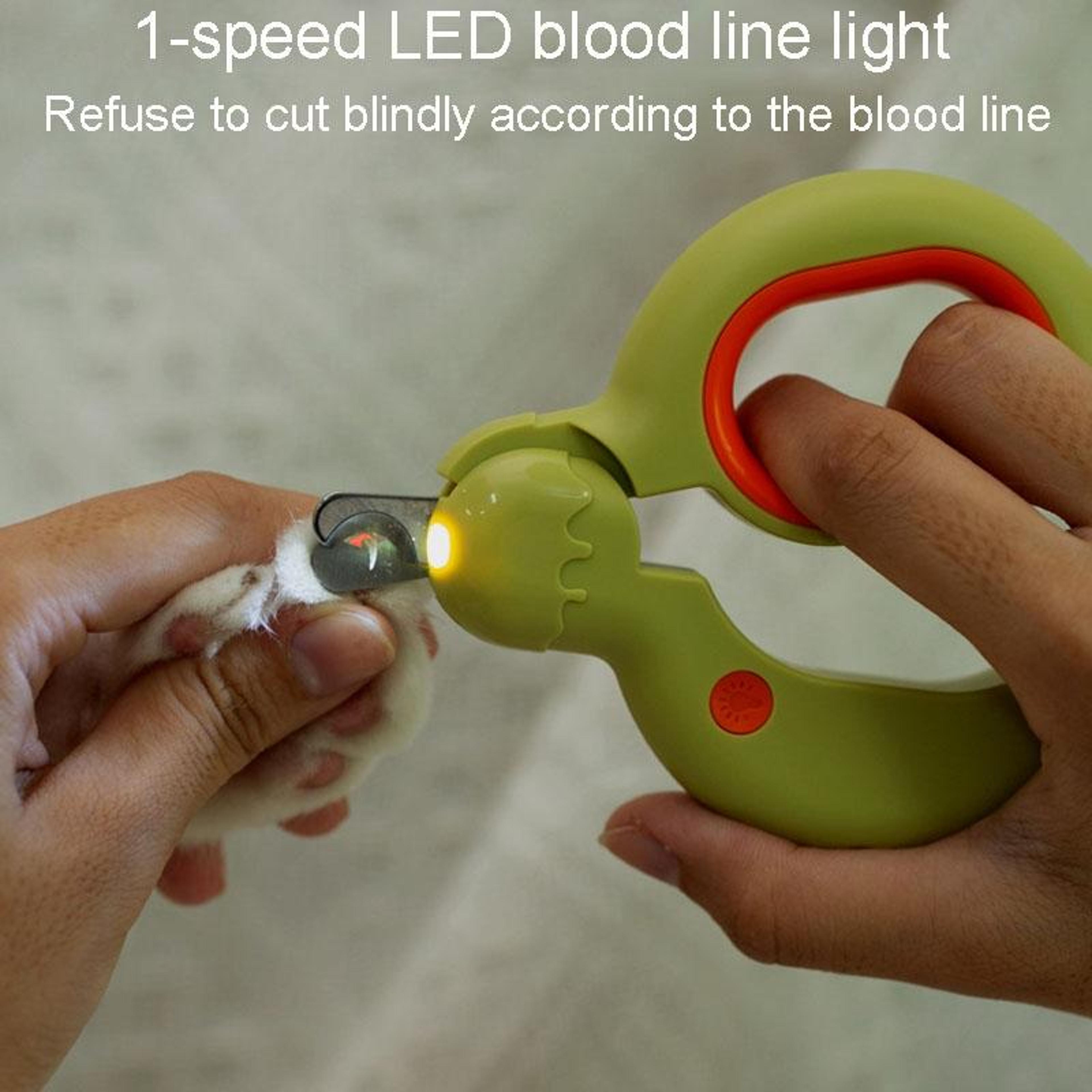 LED Dog  Cat Nail Clipper With Safety Light Stainless Steel Pet Nail Trimmer 9