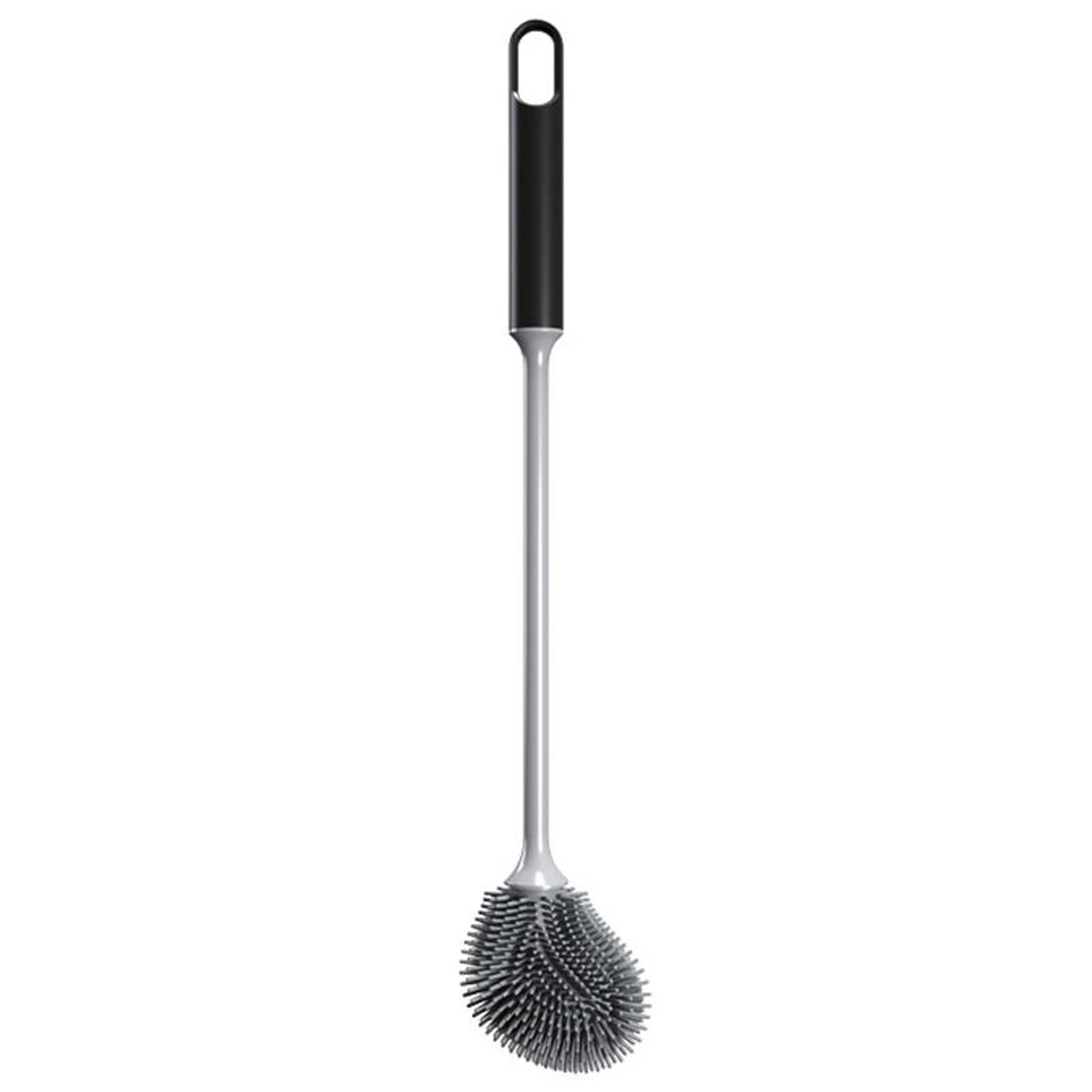 Long Handle Silicone Toilet Brush Black TPR Bathroom Cleaner 8