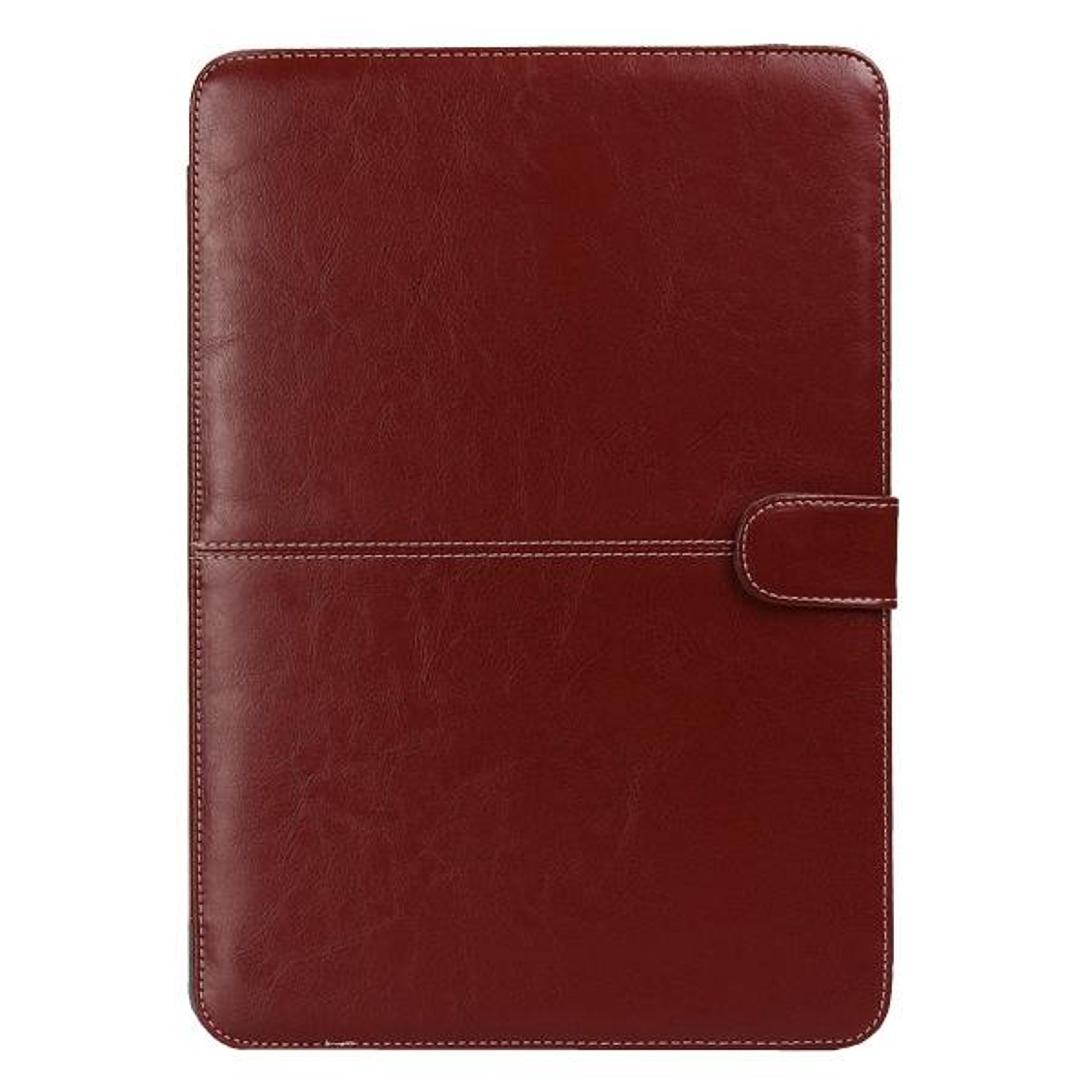 Eco Friendly Leather Case For MacBook Pro Retina 154 Snap Fastener Protective Sleeve Brown 1