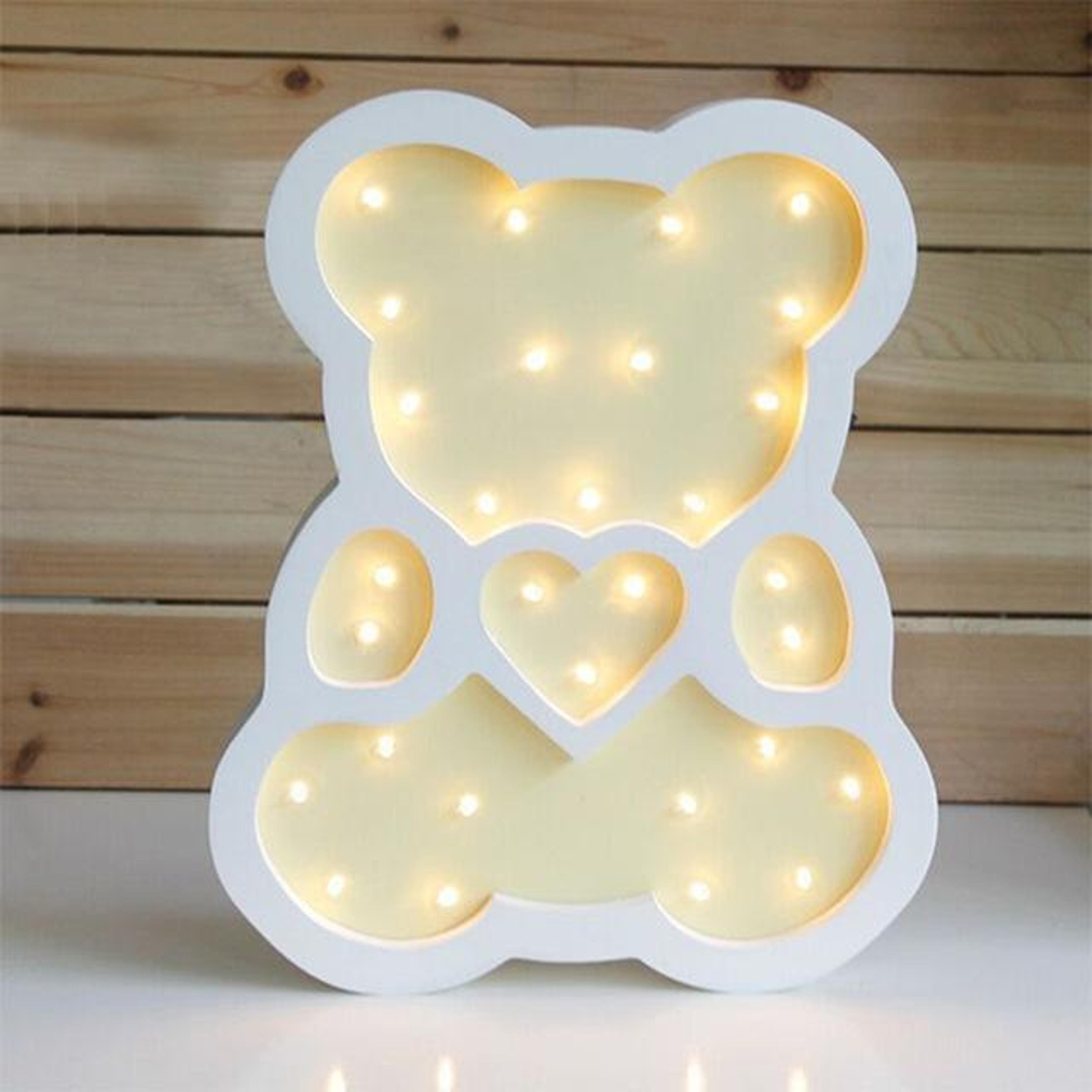 GlowNest Wooden LED Night Light For Kids Bedroom Warm Bedside Wall Lamp 2