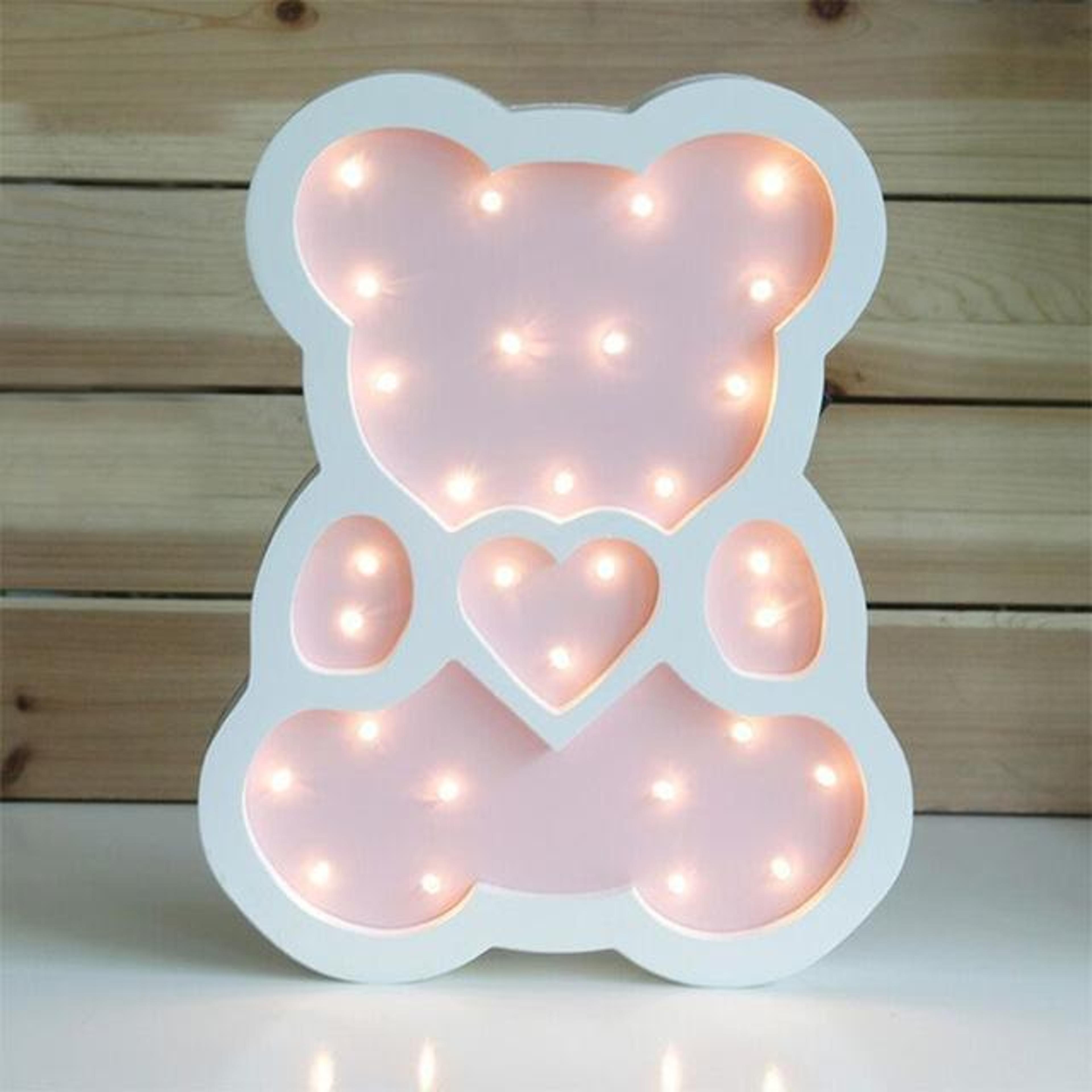GlowNest Wooden LED Night Light For Kids Bedroom Warm Bedside Wall Lamp 3