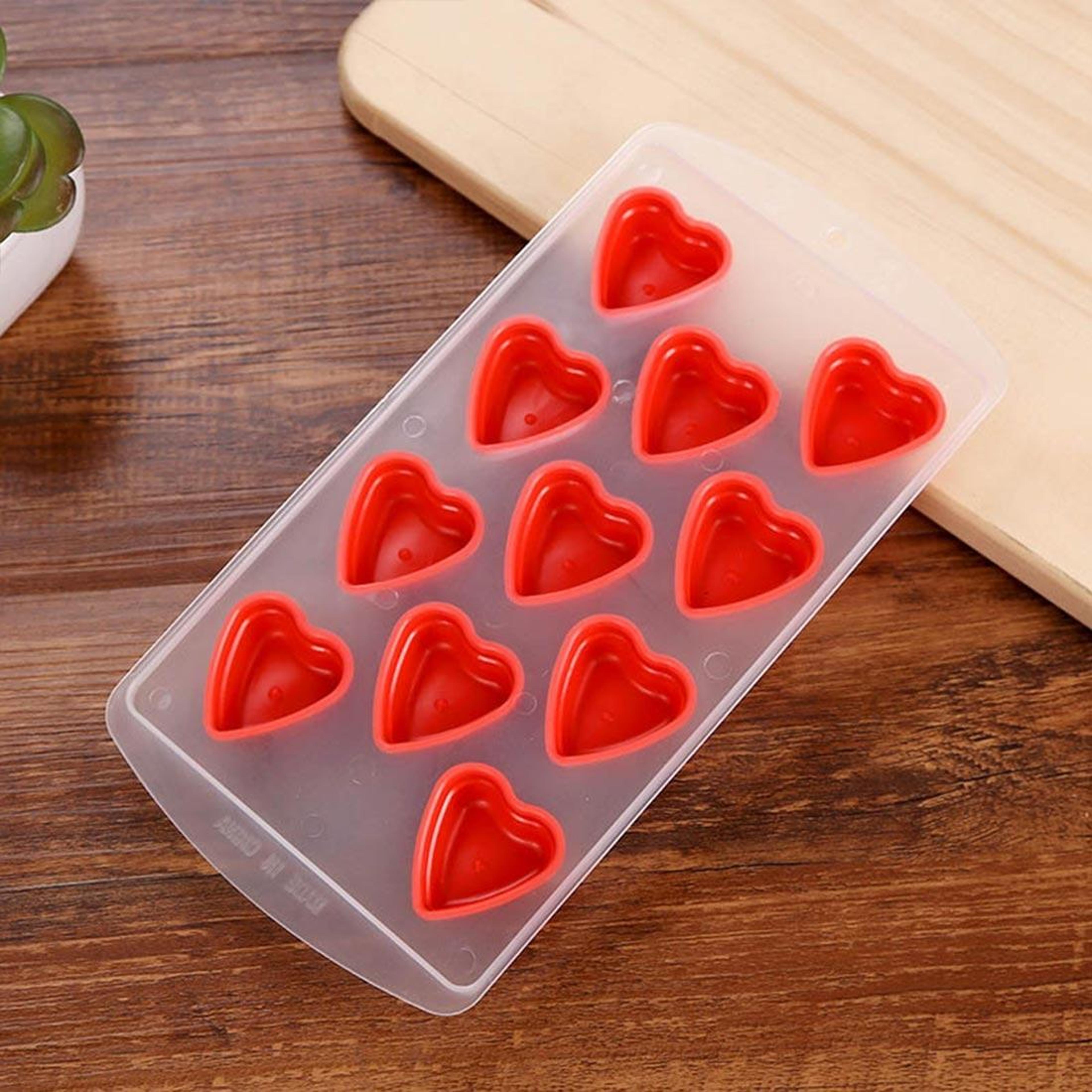 HeartShaped Silicone Ice Cube Tray For Drinks Chocolates  Desserts 0