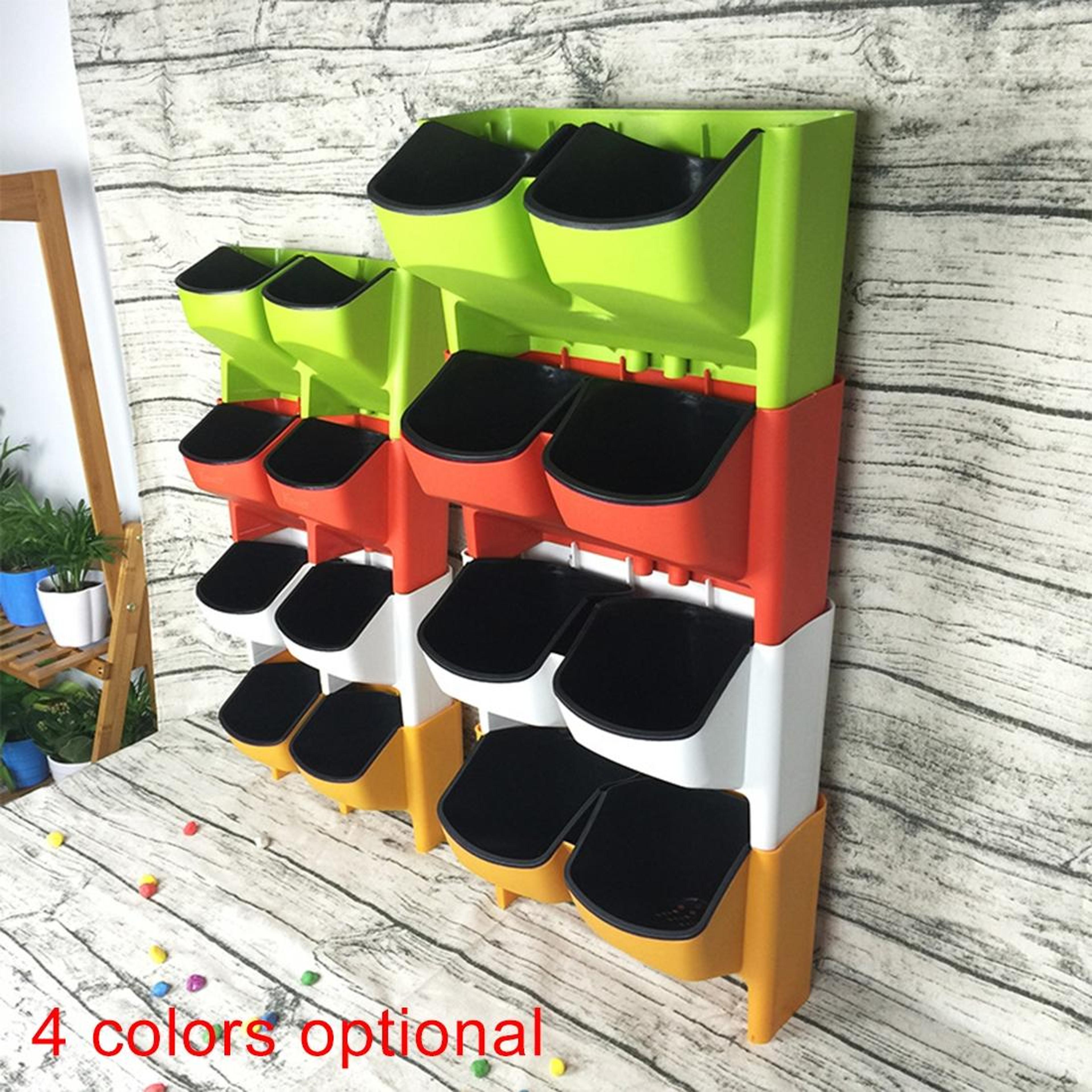 Vertical Wall Garden Stackable Hanging Flower Pot Planter 6
