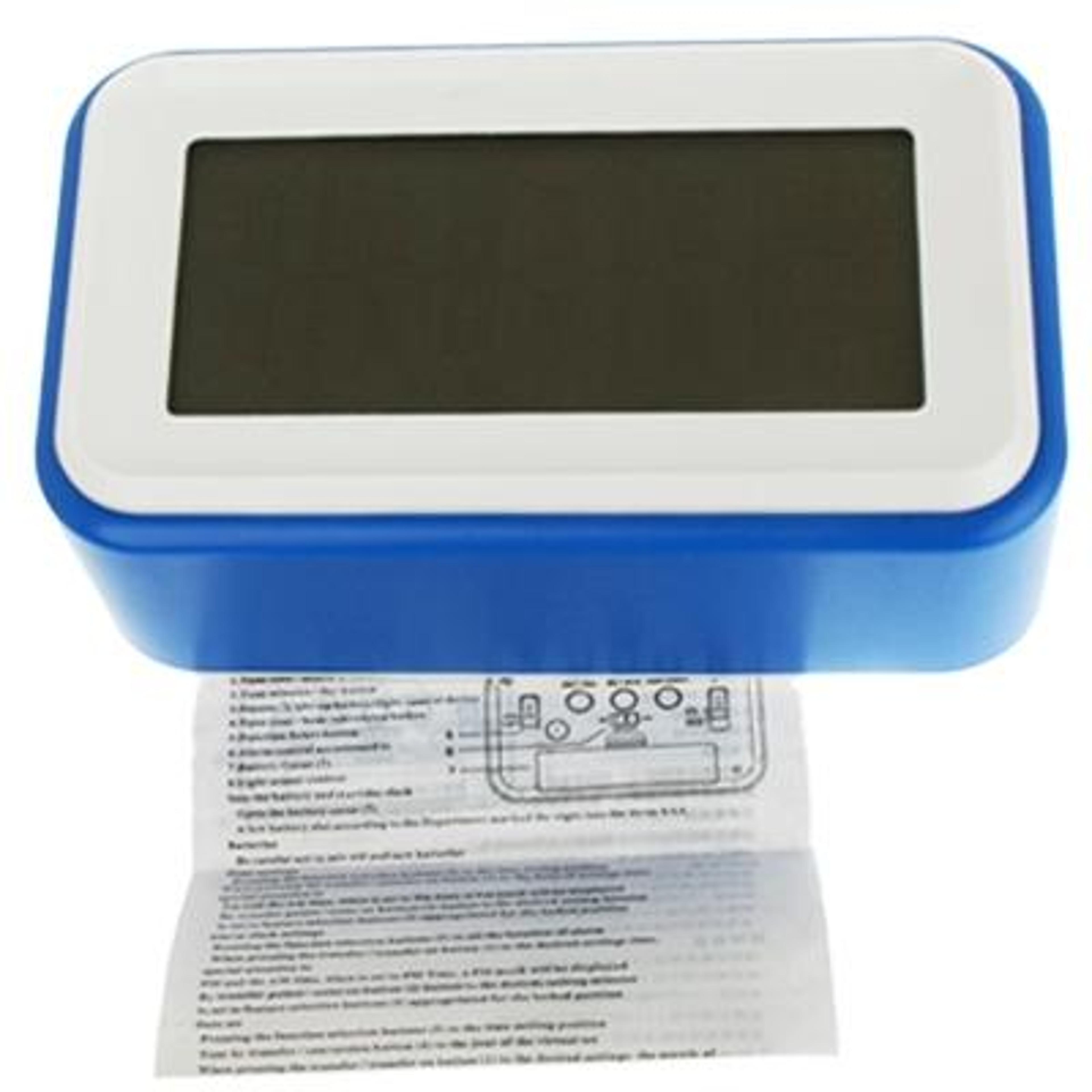 Robot Shape LCD Digital Alarm Clock With Large Screen Calendar And Memo Holder Clip 7