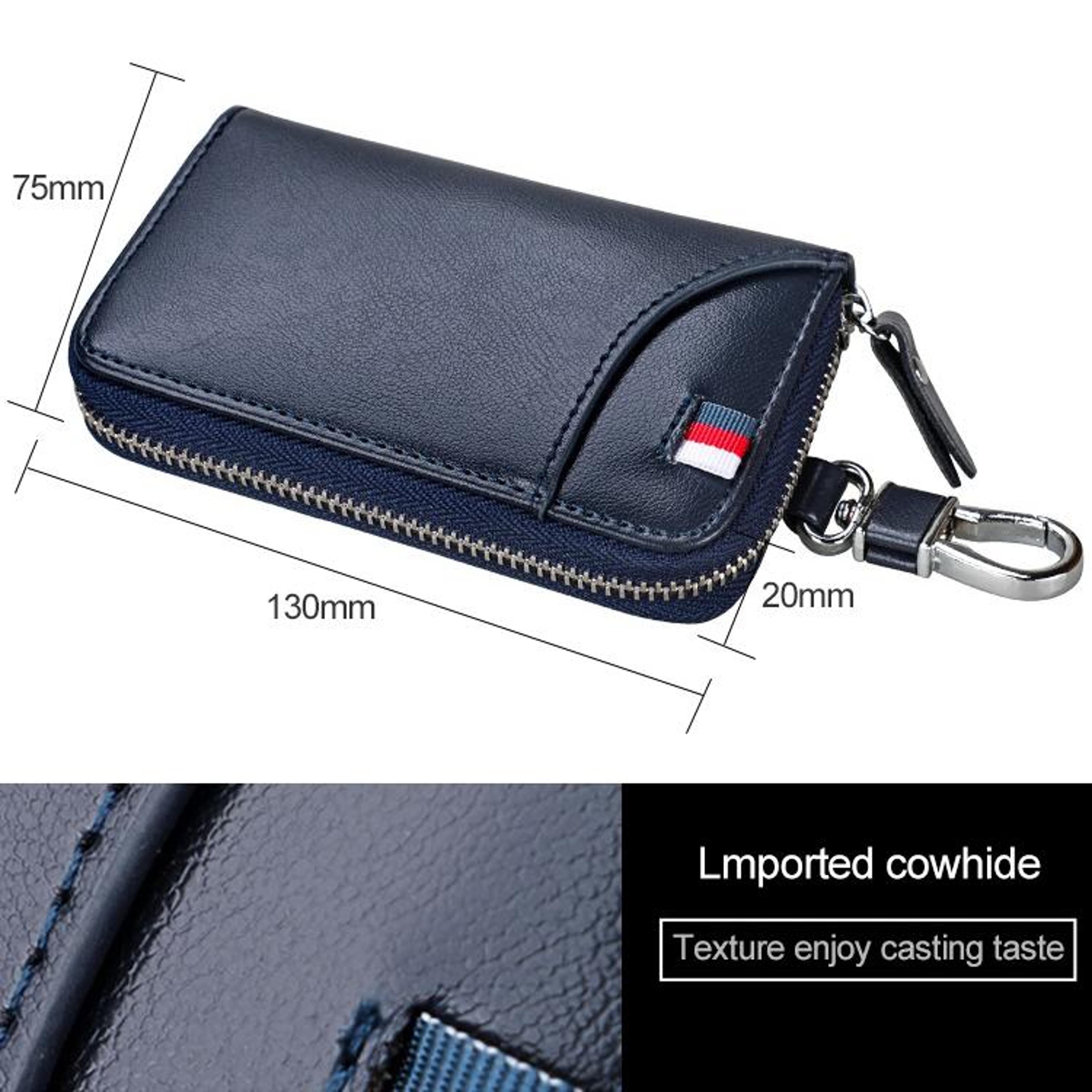 Multi Function Leather Waist Hanging Wallet Key Holder Zipper Pouch Organizer 5