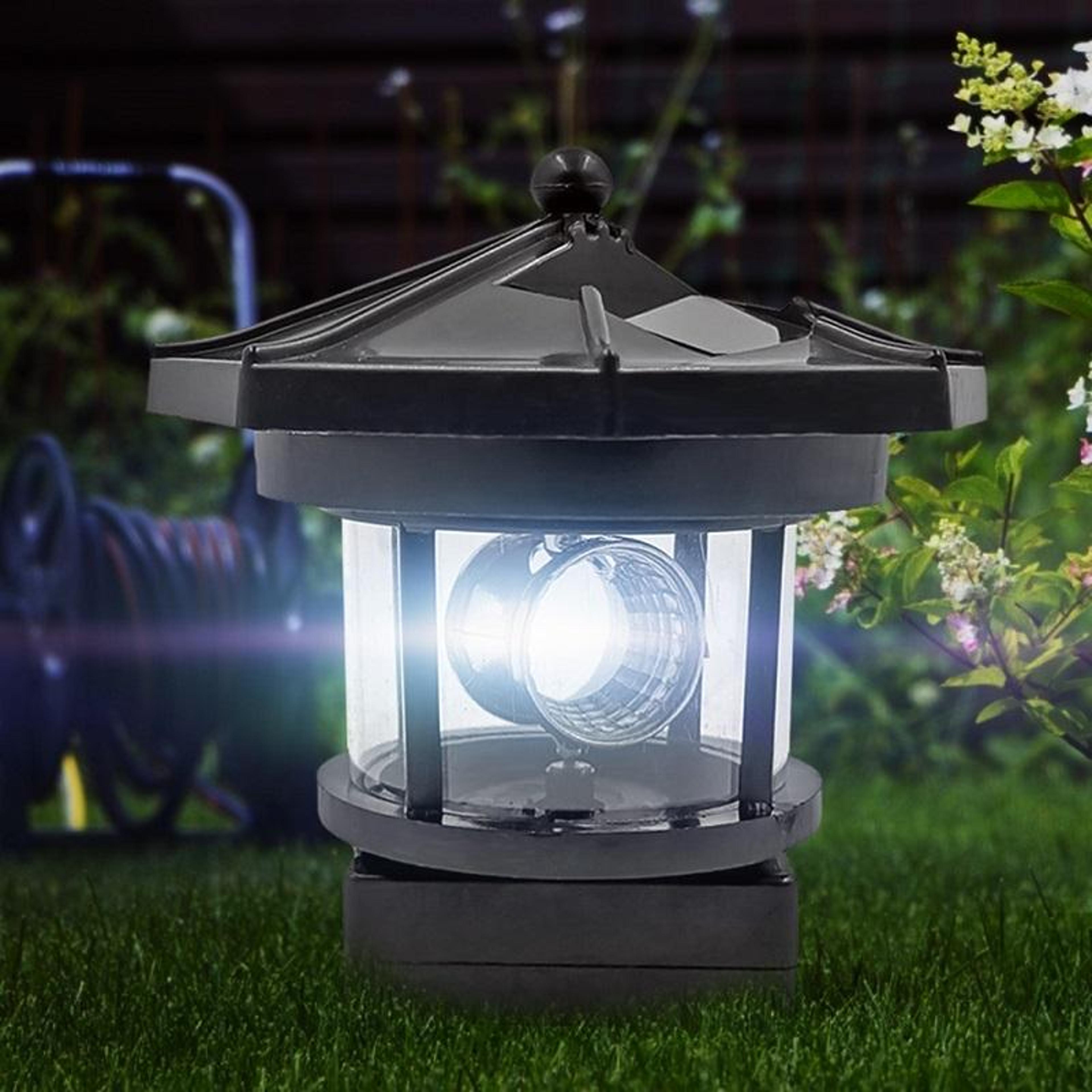 Outdoor Solar Lighthouse Garden Light Waterproof Rotating LED Garden Landscape Decor 5