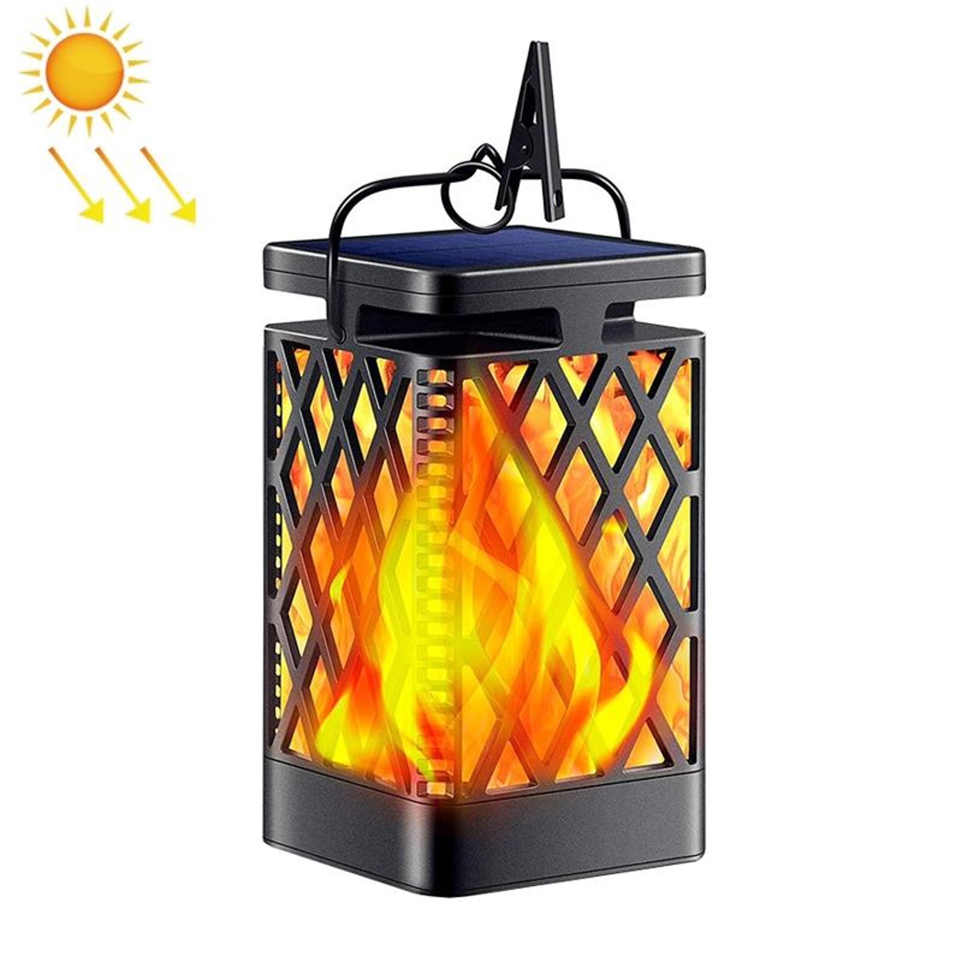 skeleton diamond solar flame garden light outdoor led torch waterproof