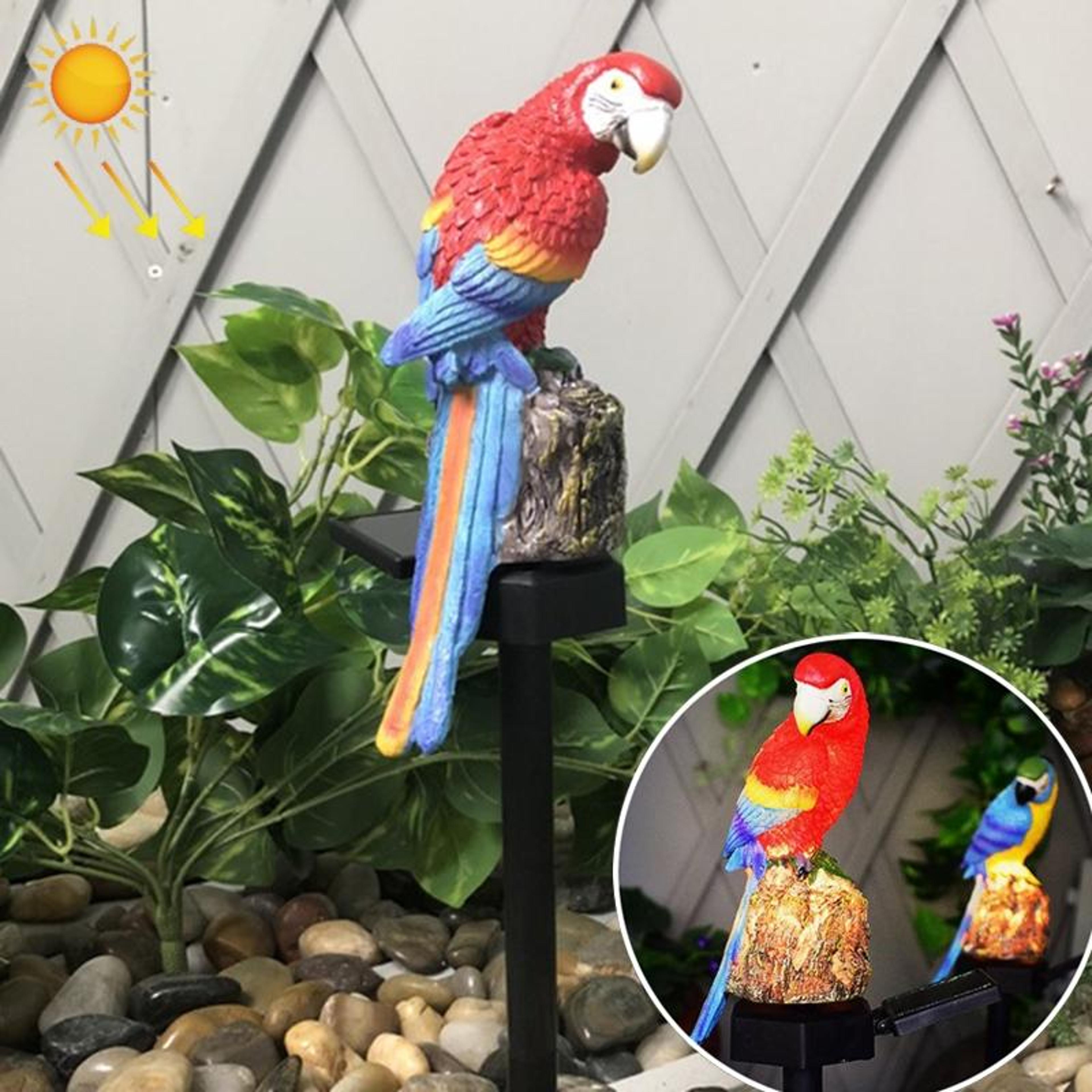 Solar Garden Lamp Resin Parrot Outdoor Solar Lawn Light For Courtyard Decor 2