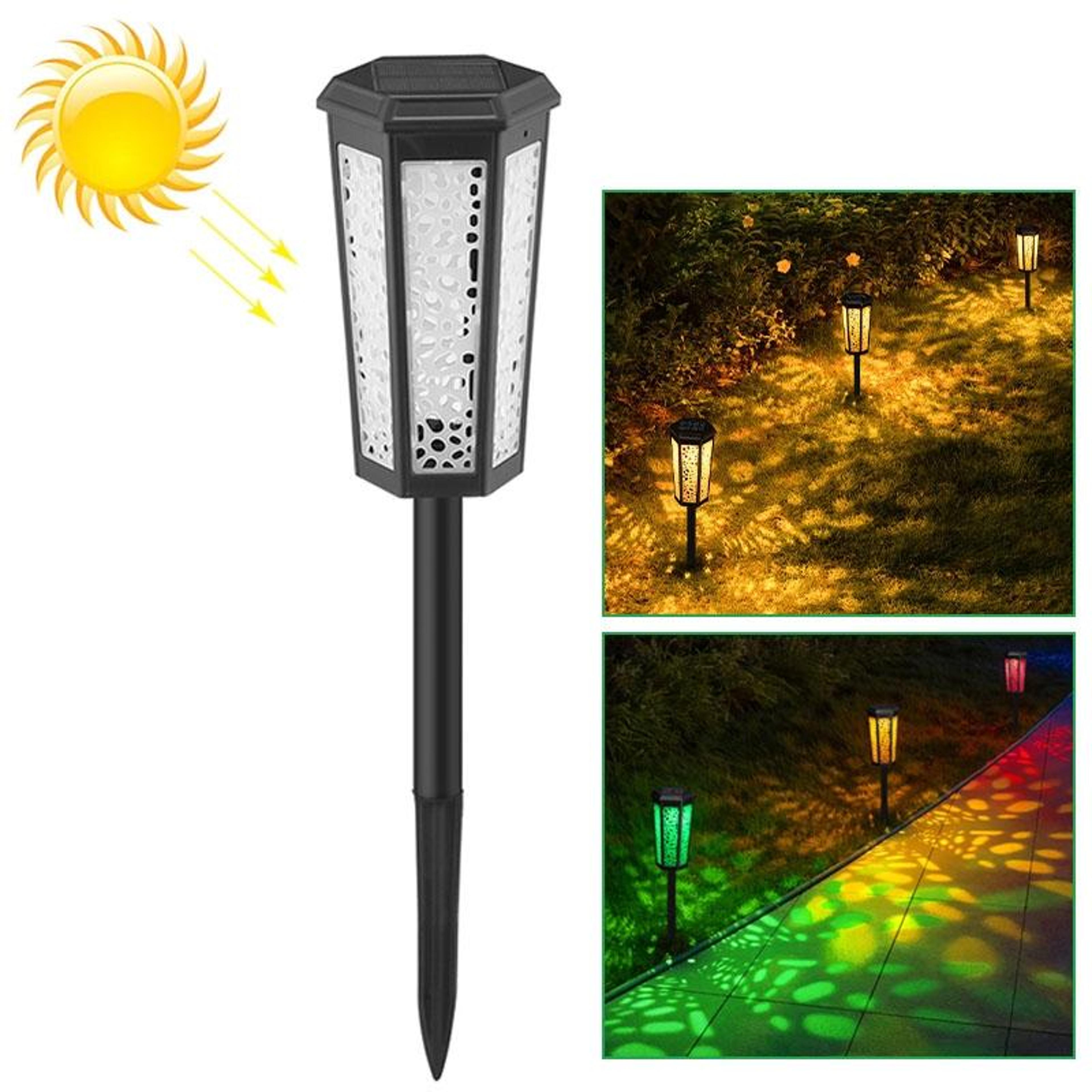hexagonal solar garden lights outdoor waterproof led lawn lawn lamp for pathways & yardgard