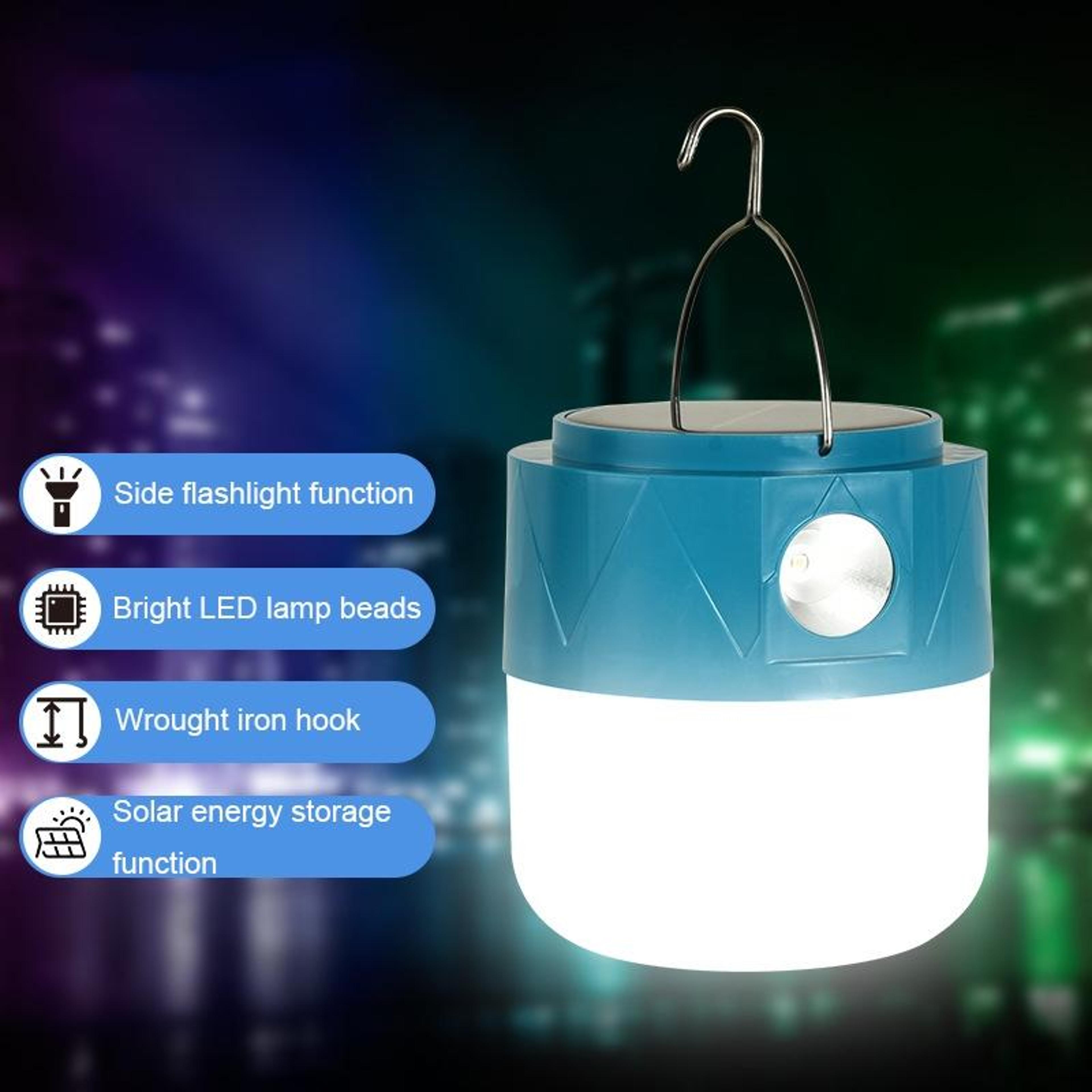 LED Solar Rechargeable Camping Emergency LED Bulb Light With Flashlight Function 1