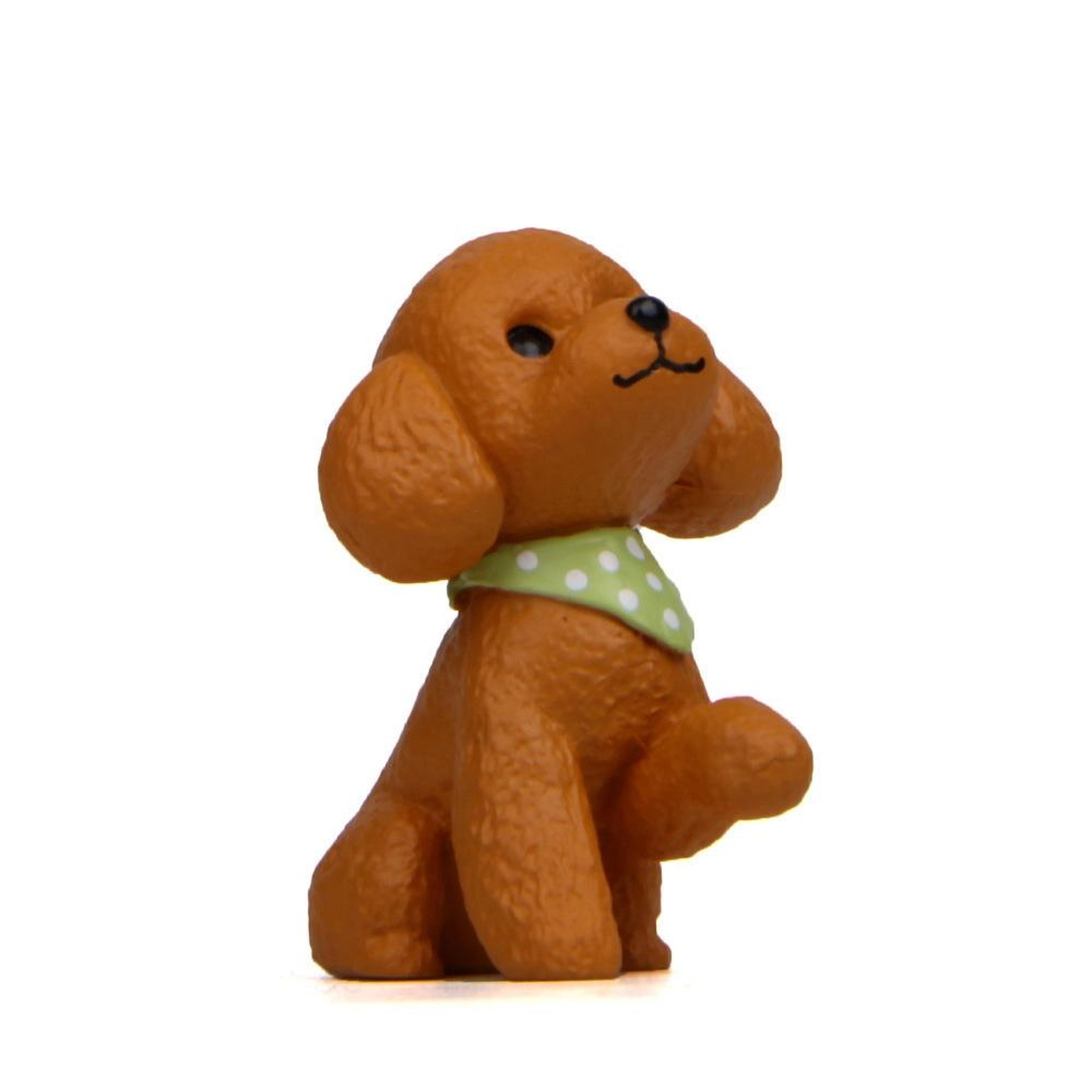 beckoning teddy bear mini resin figurine for car dashboard, garden & desktop decor