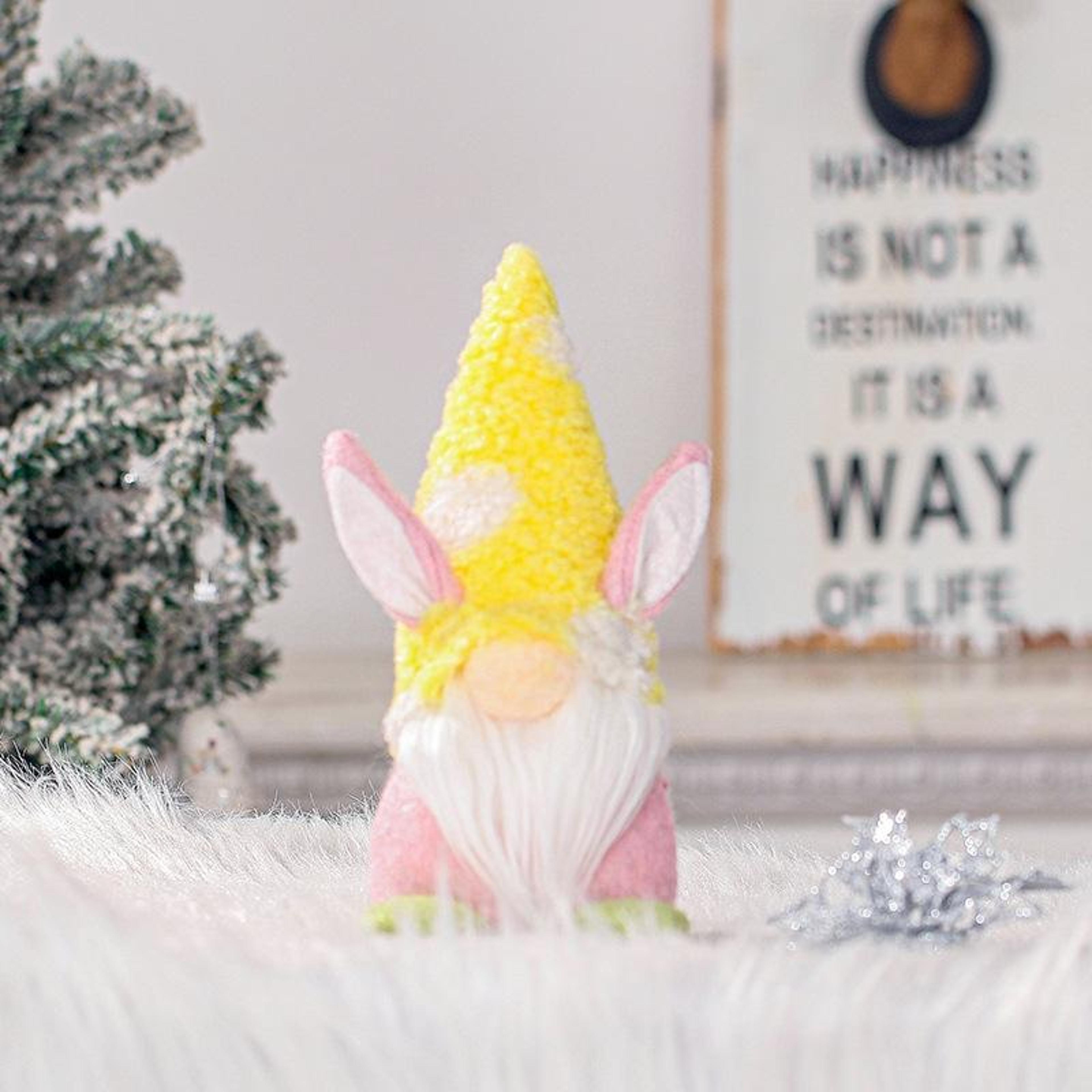 Handcrafted Easter Bunny Gnome Doll Decorative Plush For Tabletop  Spring Home Decor 7