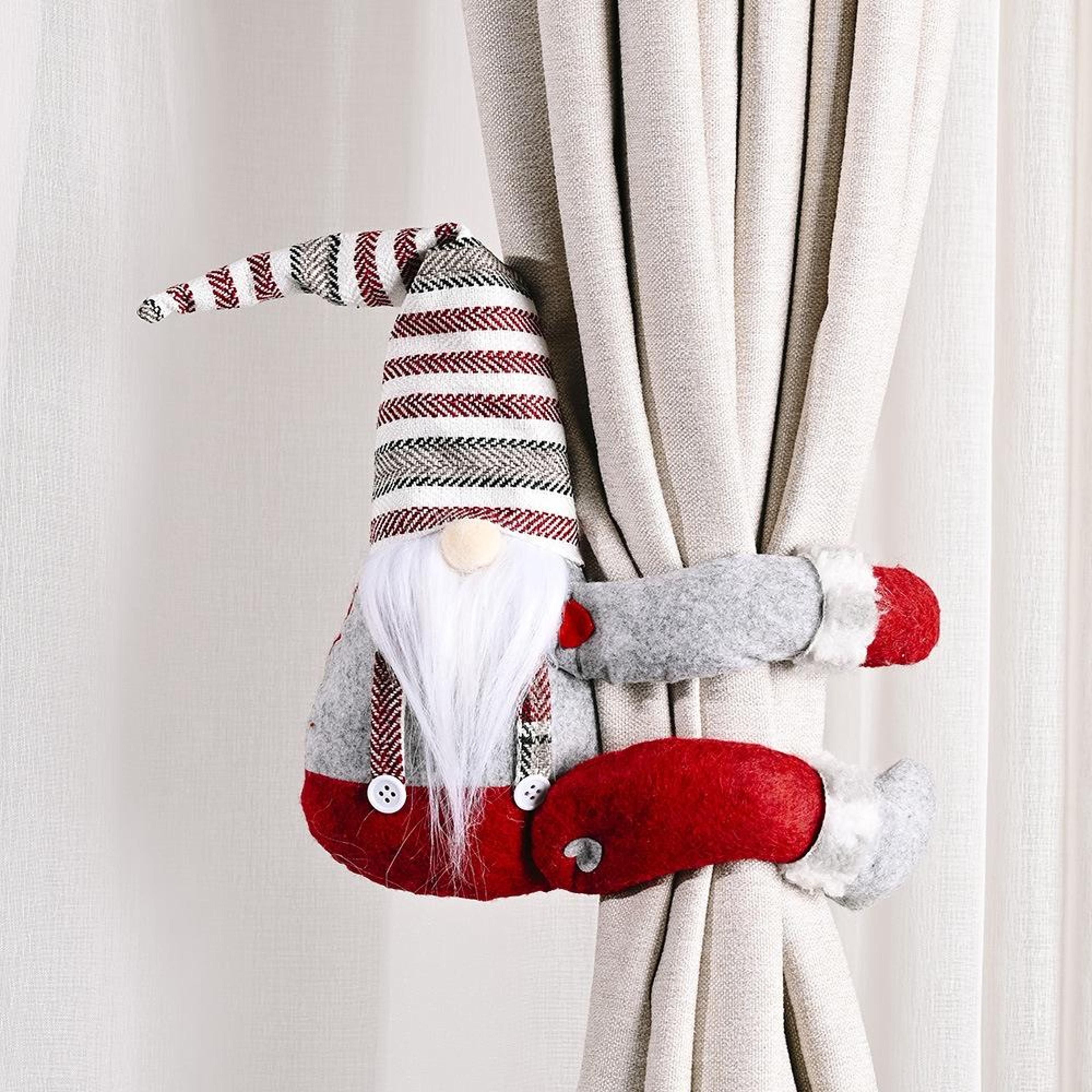 festive forest old man curtain buckle – christmas curtain tieback door decoration