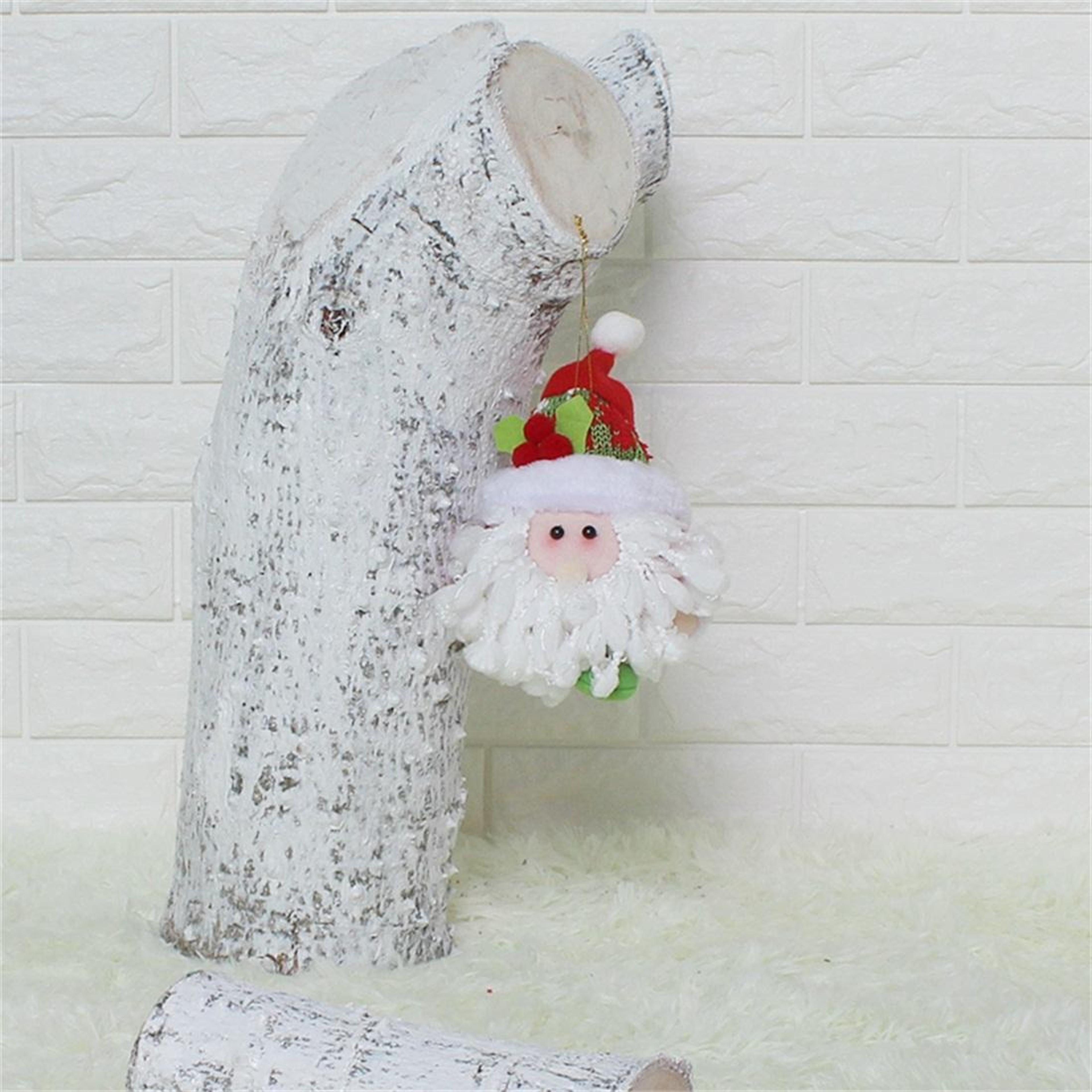 cozy santa claus christmas tree ornament plush holiday hanging decoration