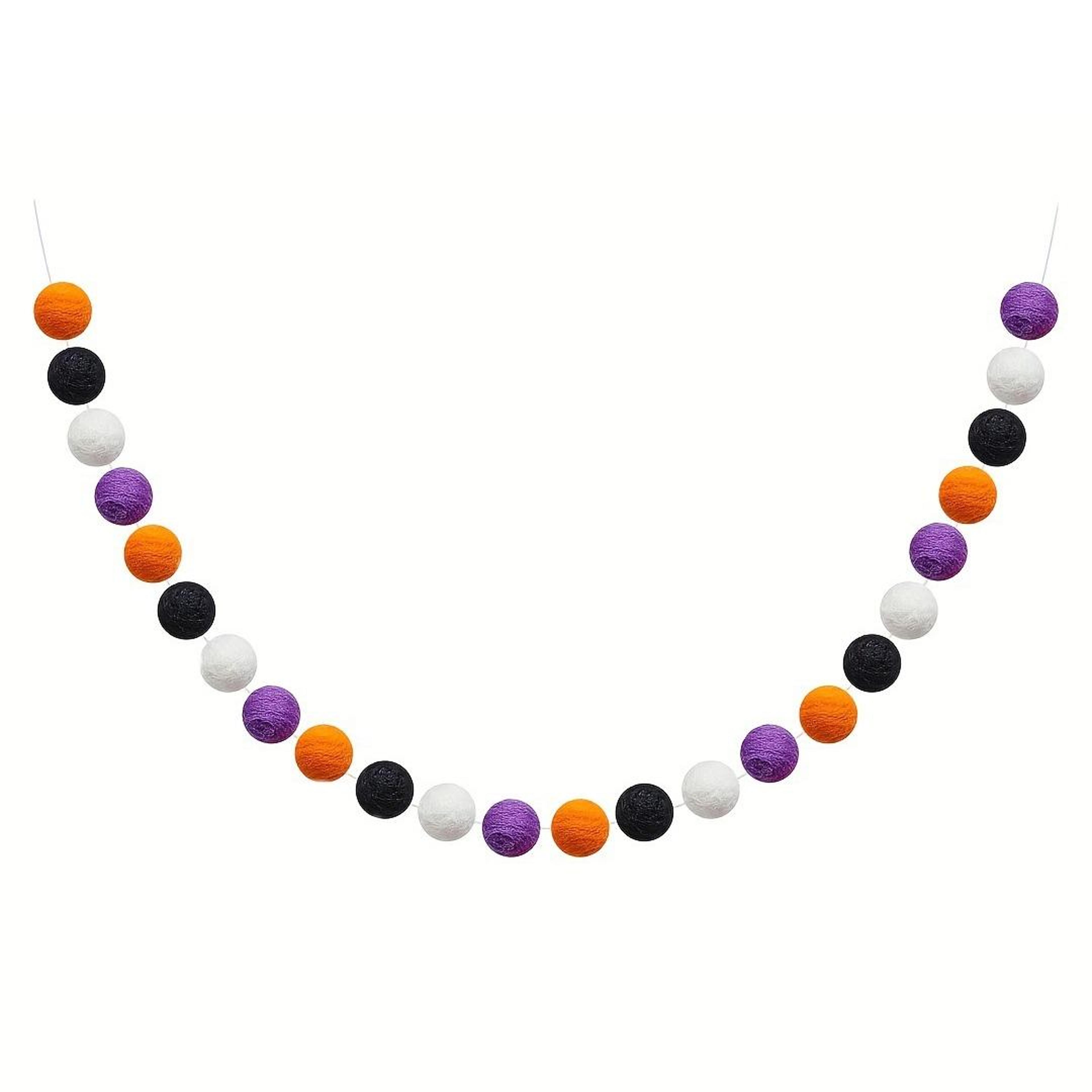 halloween felt ball garland wool ball party decoration balls