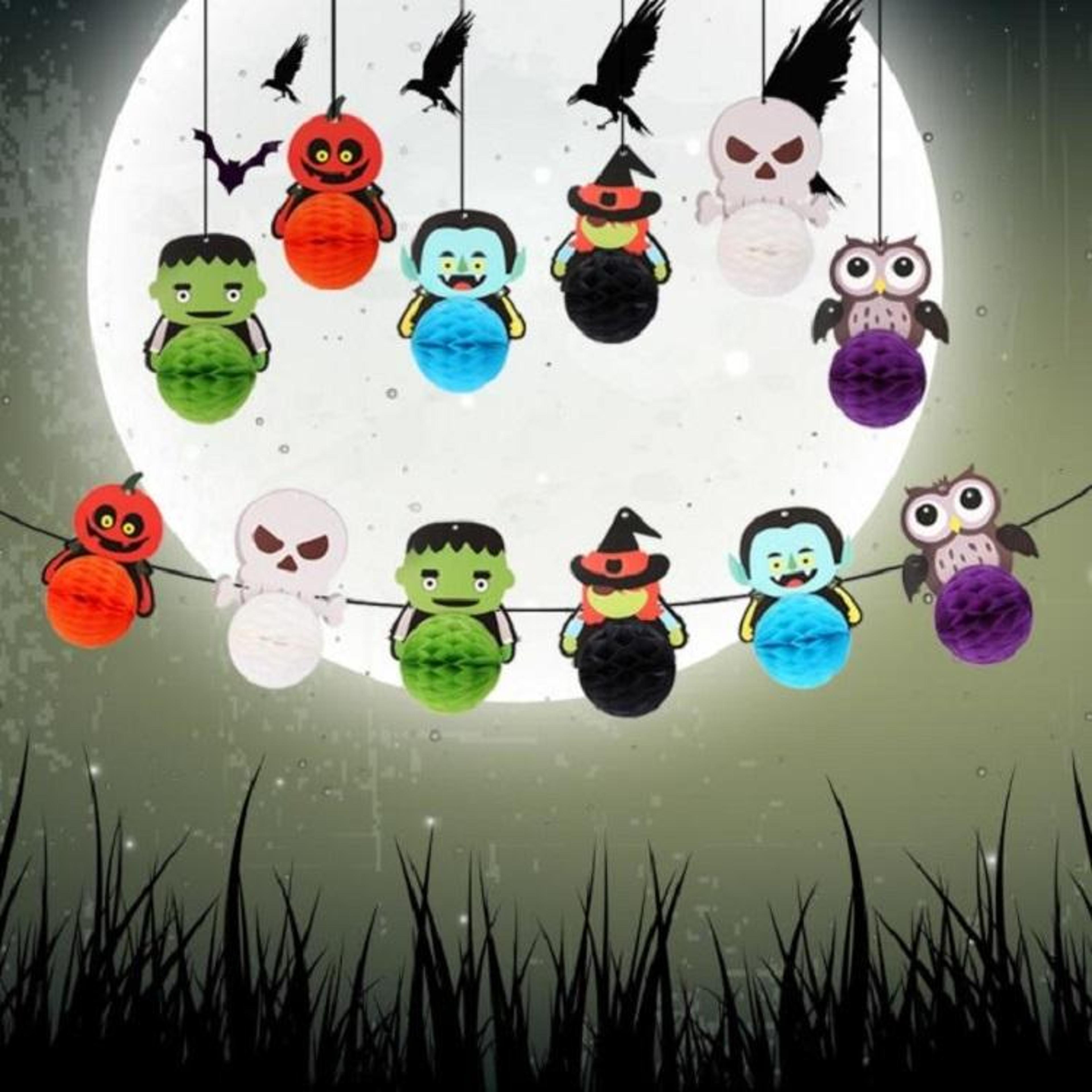 halloween honeycomb ball banner set for spooky party wall decor
