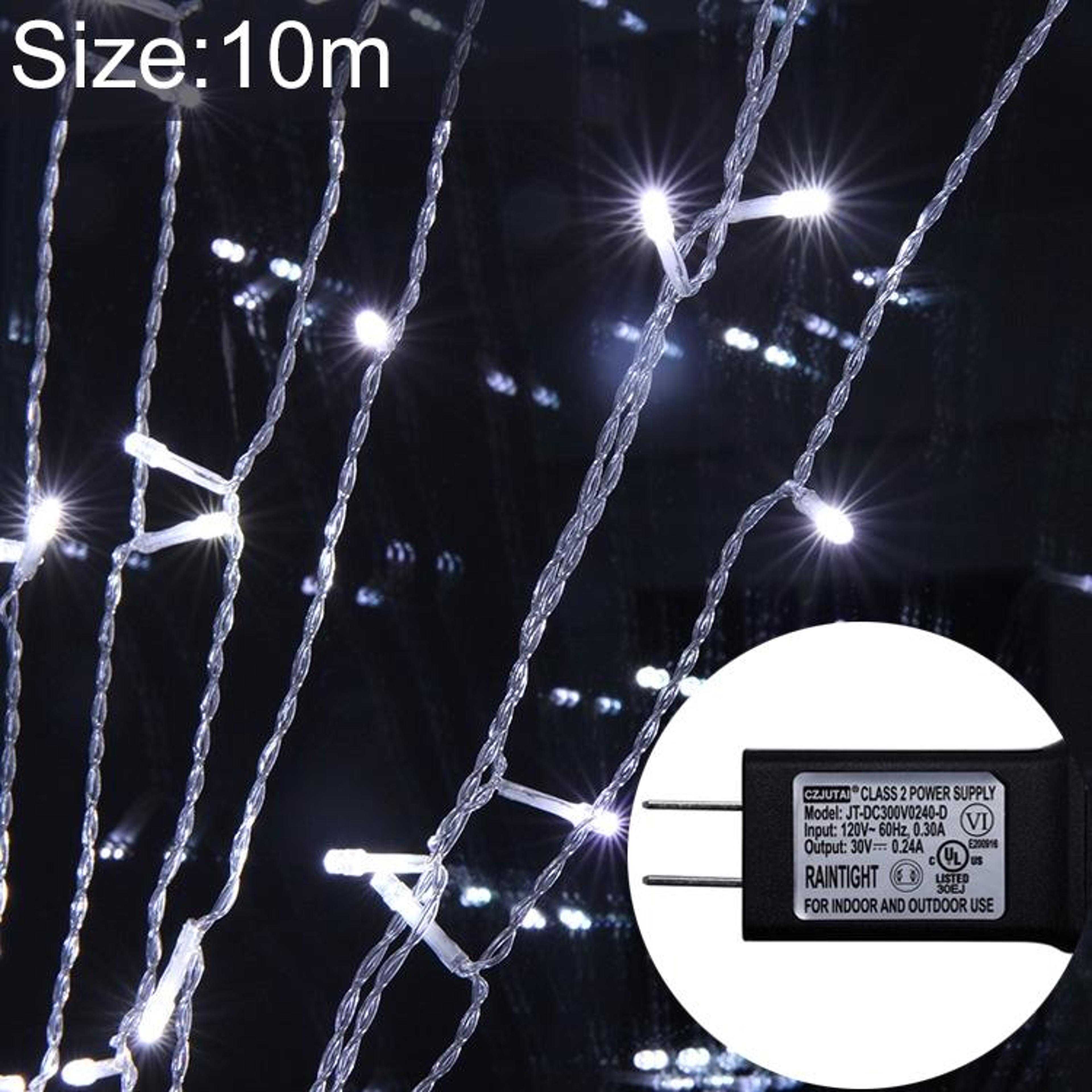 waterproof led curtain lights 10m 100 leds with 8 lighting modes for weddings & home decor