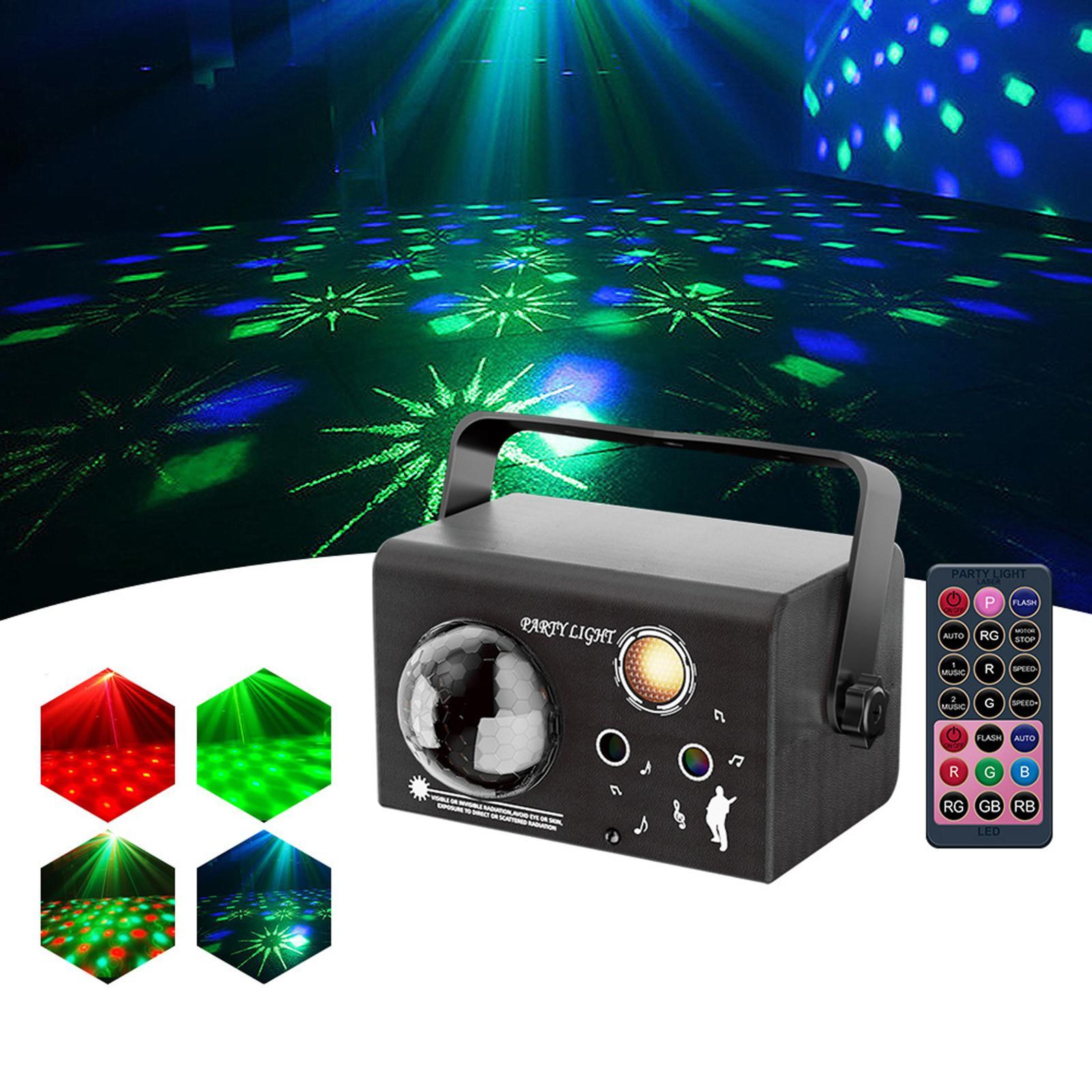 colorburst rgb laser magic ball party light with remote control for home, dj & stage events