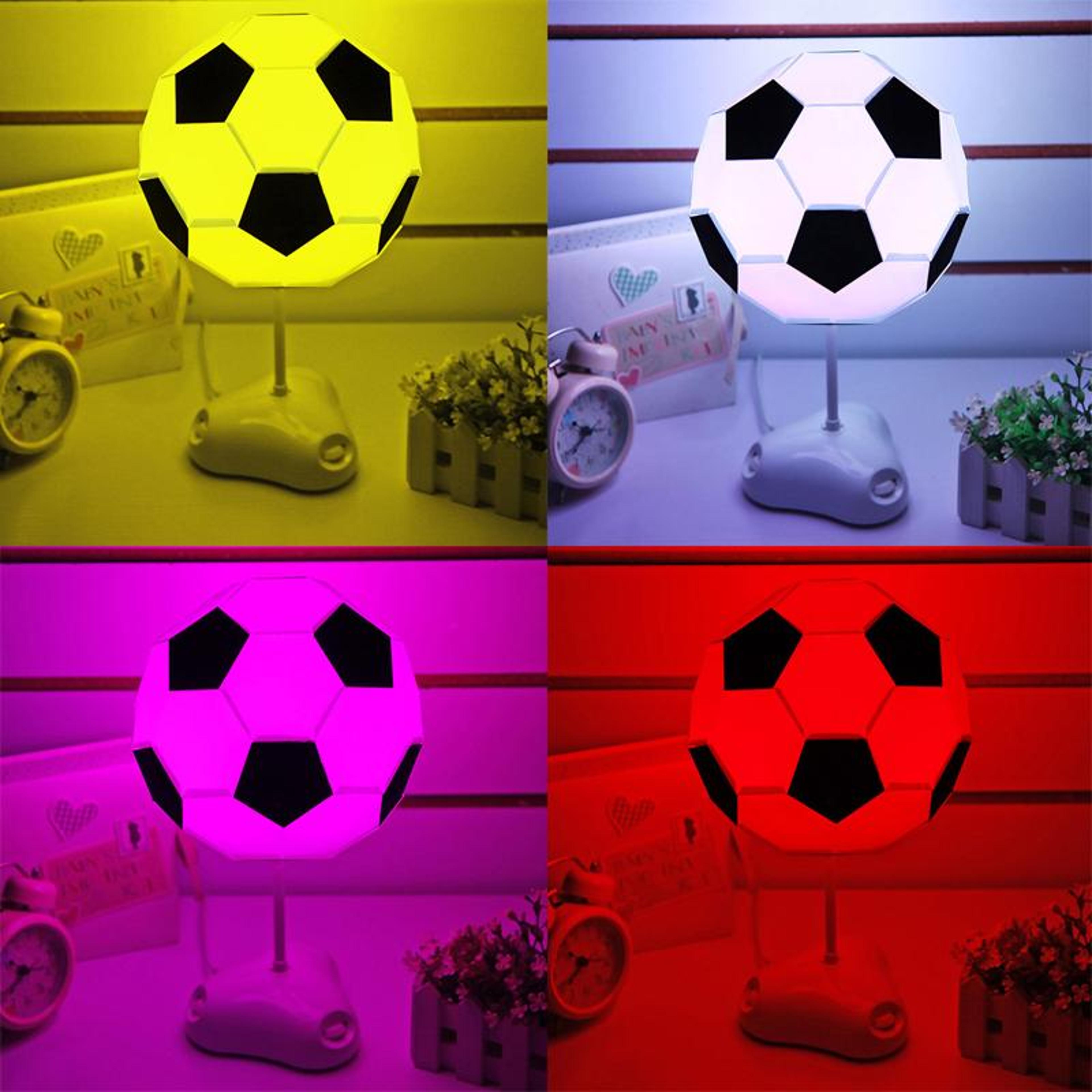 diy football led night light kit color changing usb bedside desk lamp for kids & sports fans