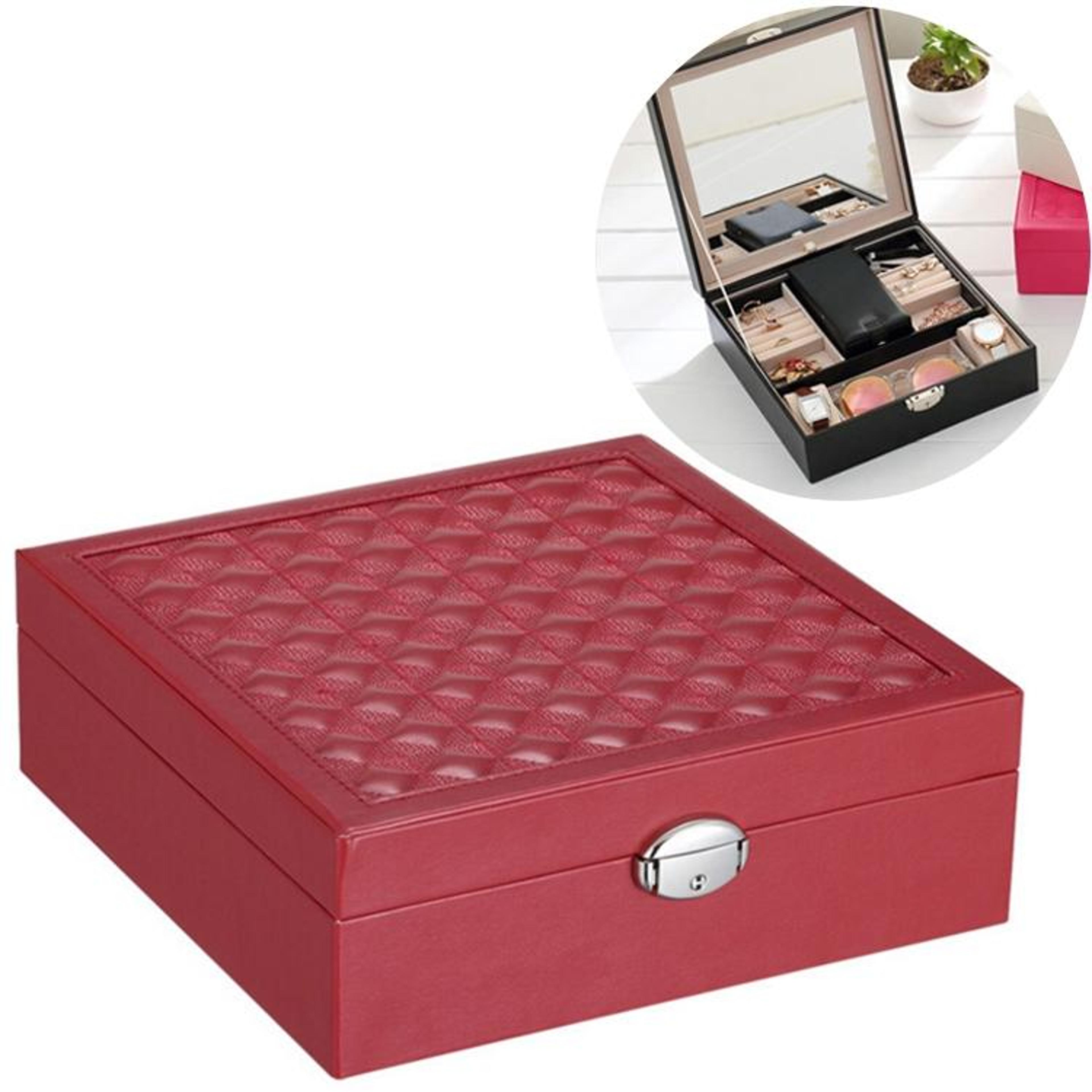 elegant wooden jewelry box with soft lining large jewelry organizer for necklaces, rings & accessories