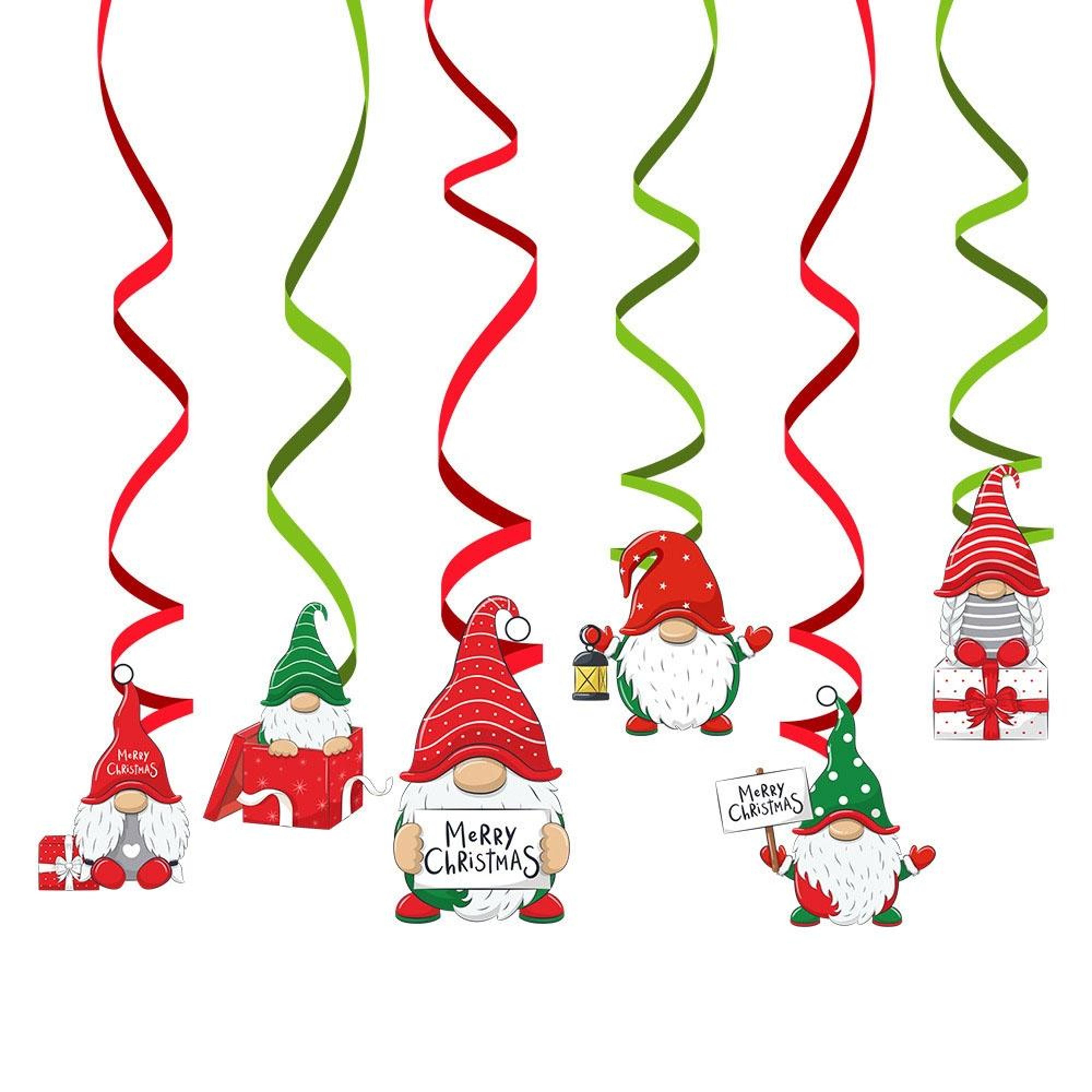 christmas cartoon hanging spiral decorations pvc party ceiling pendants