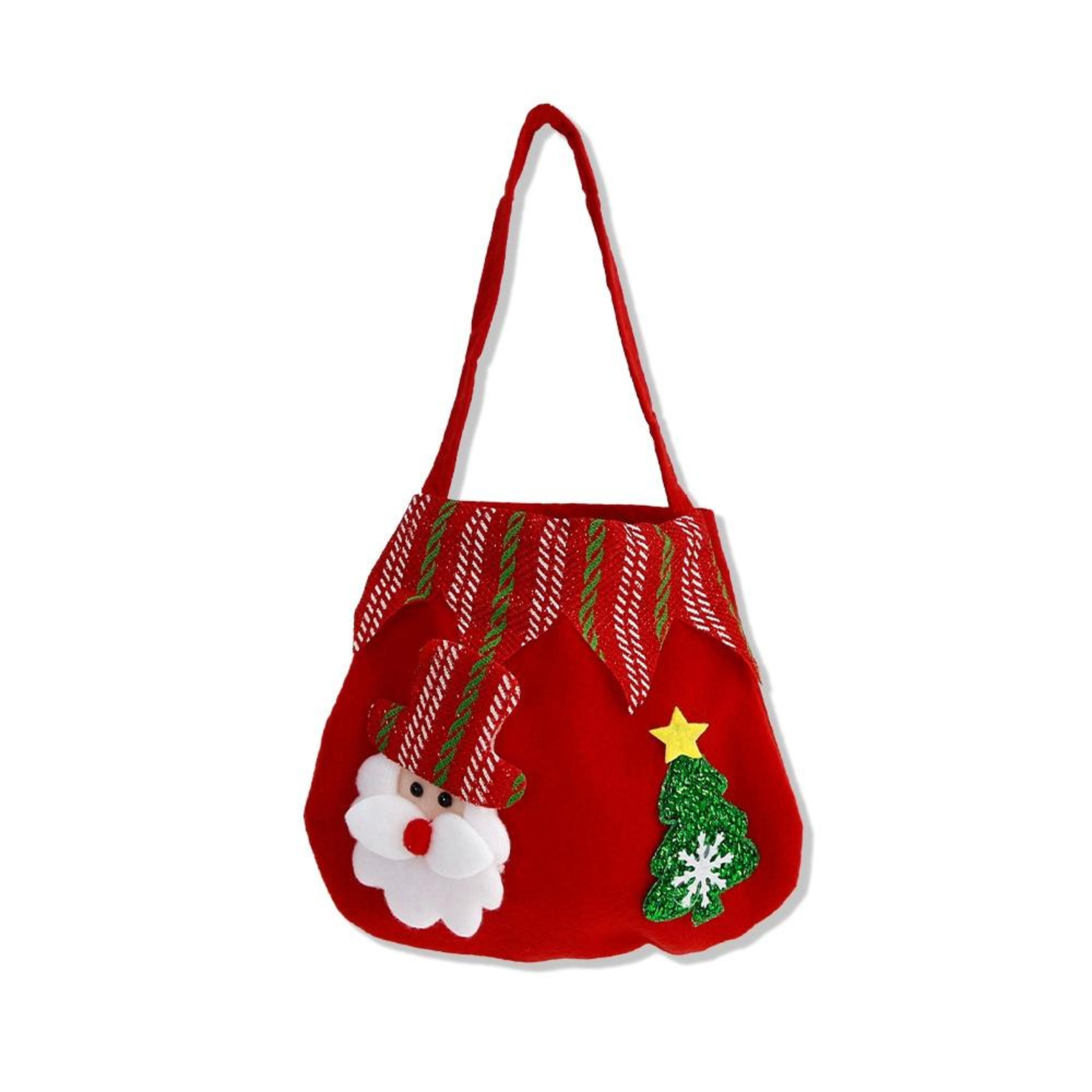 festive christmas gift bag velvet holiday candy pouch for kids and christmas eve treats